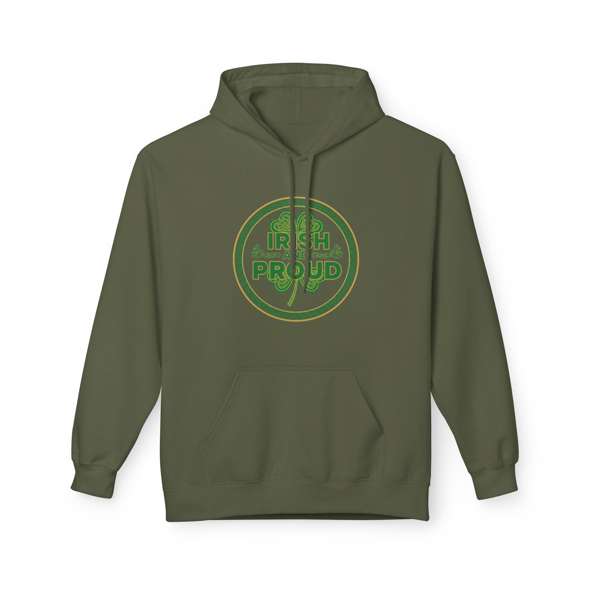 Irish & Proud Shamrock Hoodie — St. Patrick’s Day Green Crest