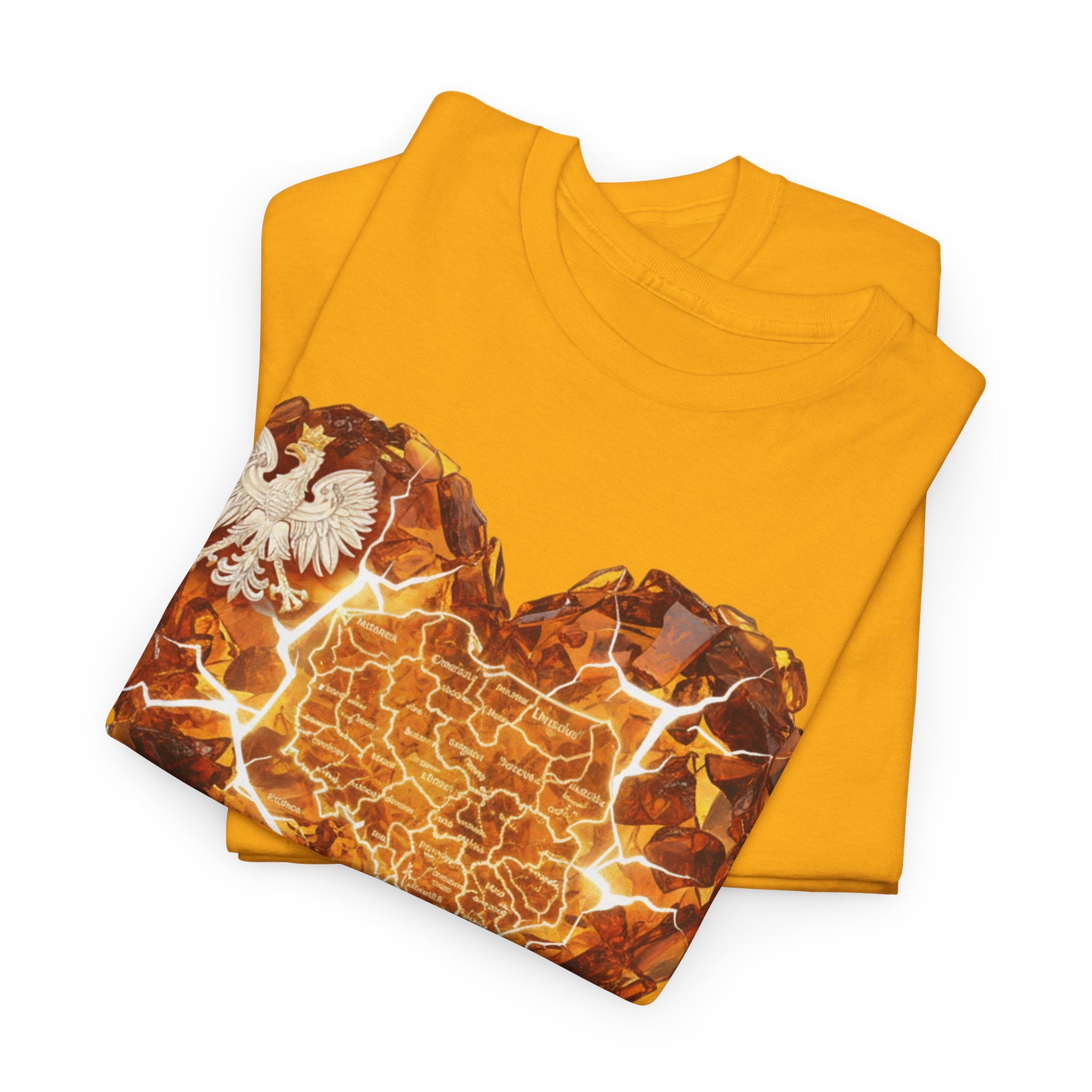 Polish Pride Heart Flame Tee | Polska Heritage T-Shirt