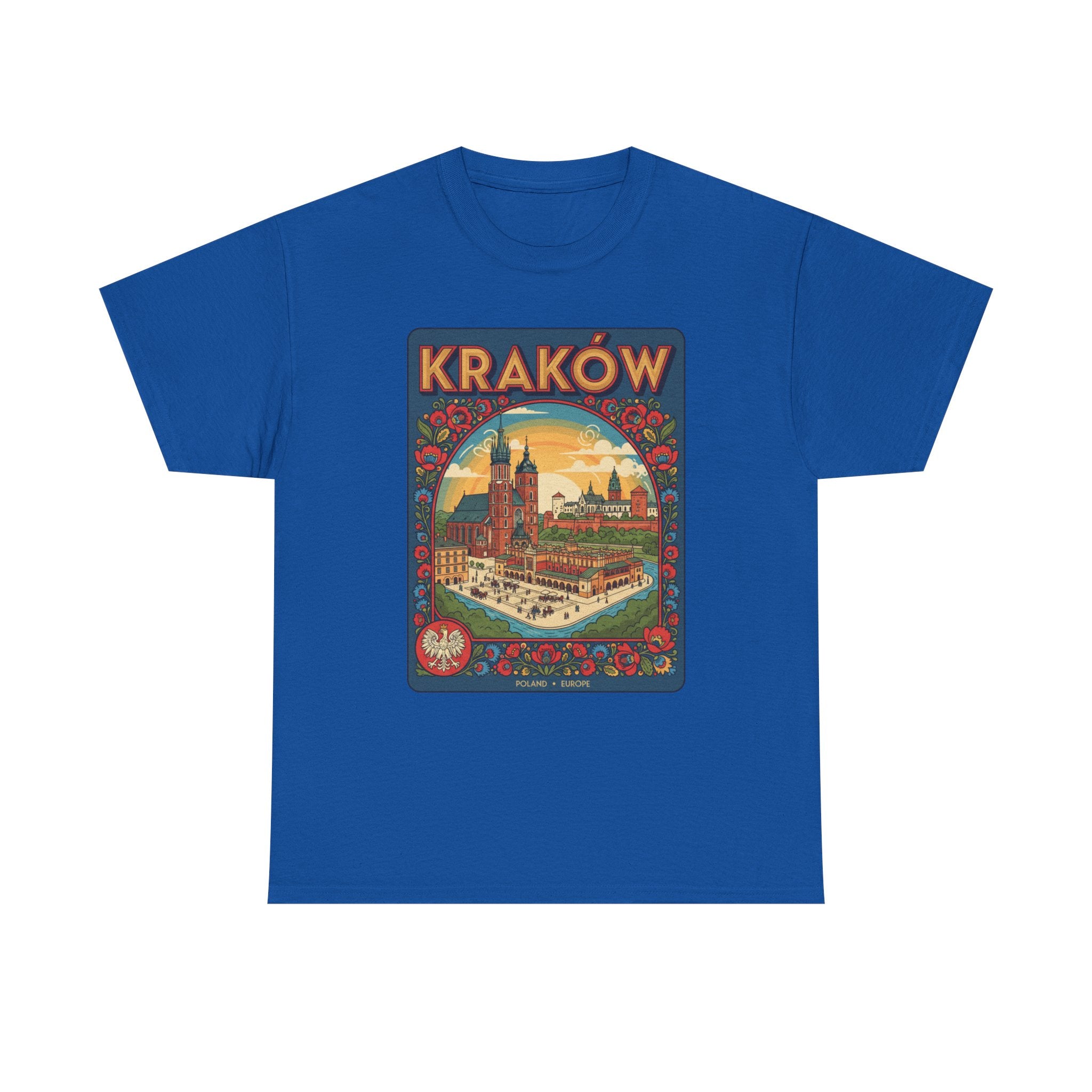 Kraków Vintage Travel T‑Shirt — Retro Polish Cityscape Tee