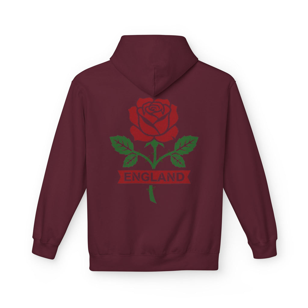 England Rose Hoodie – Classic Red Rose Emblem Sweatshirt