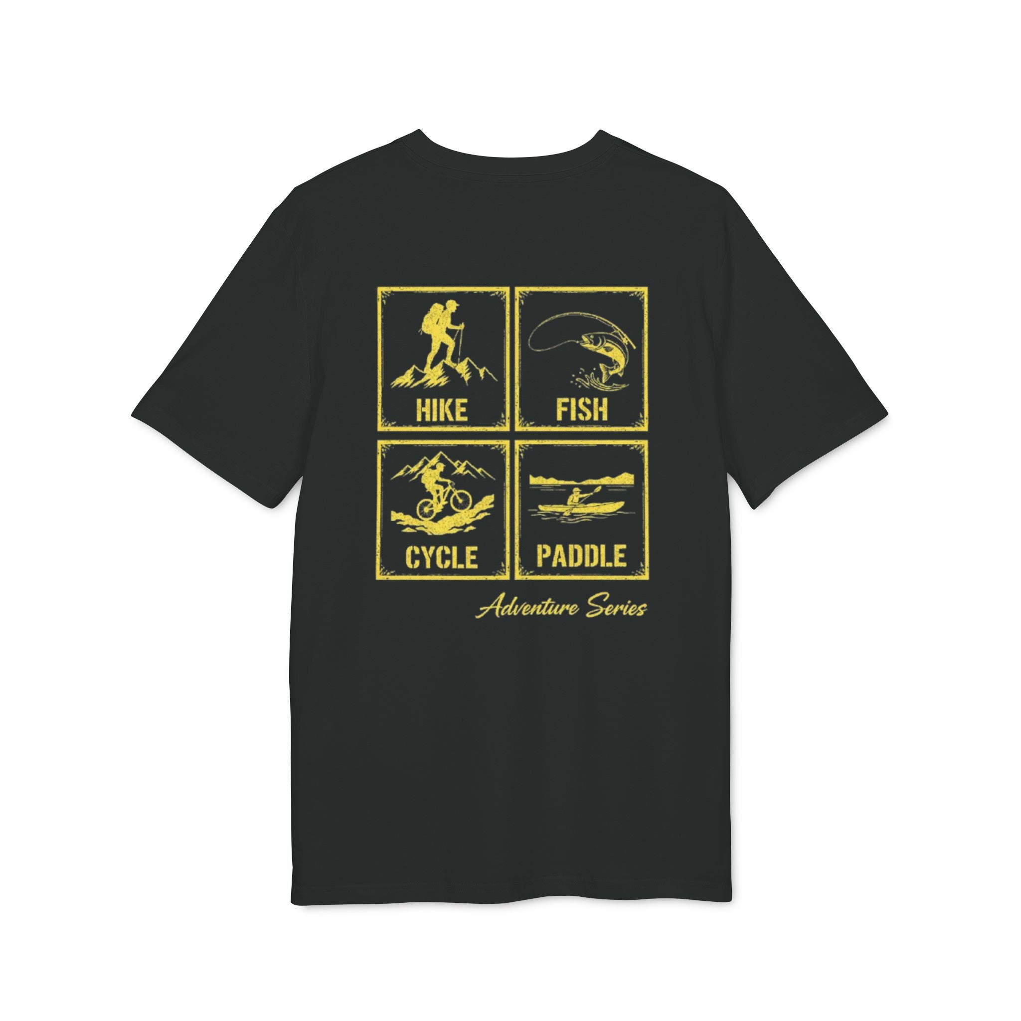 Adventure Series T-Shirt — Hike Fish Cycle Paddle Graphic