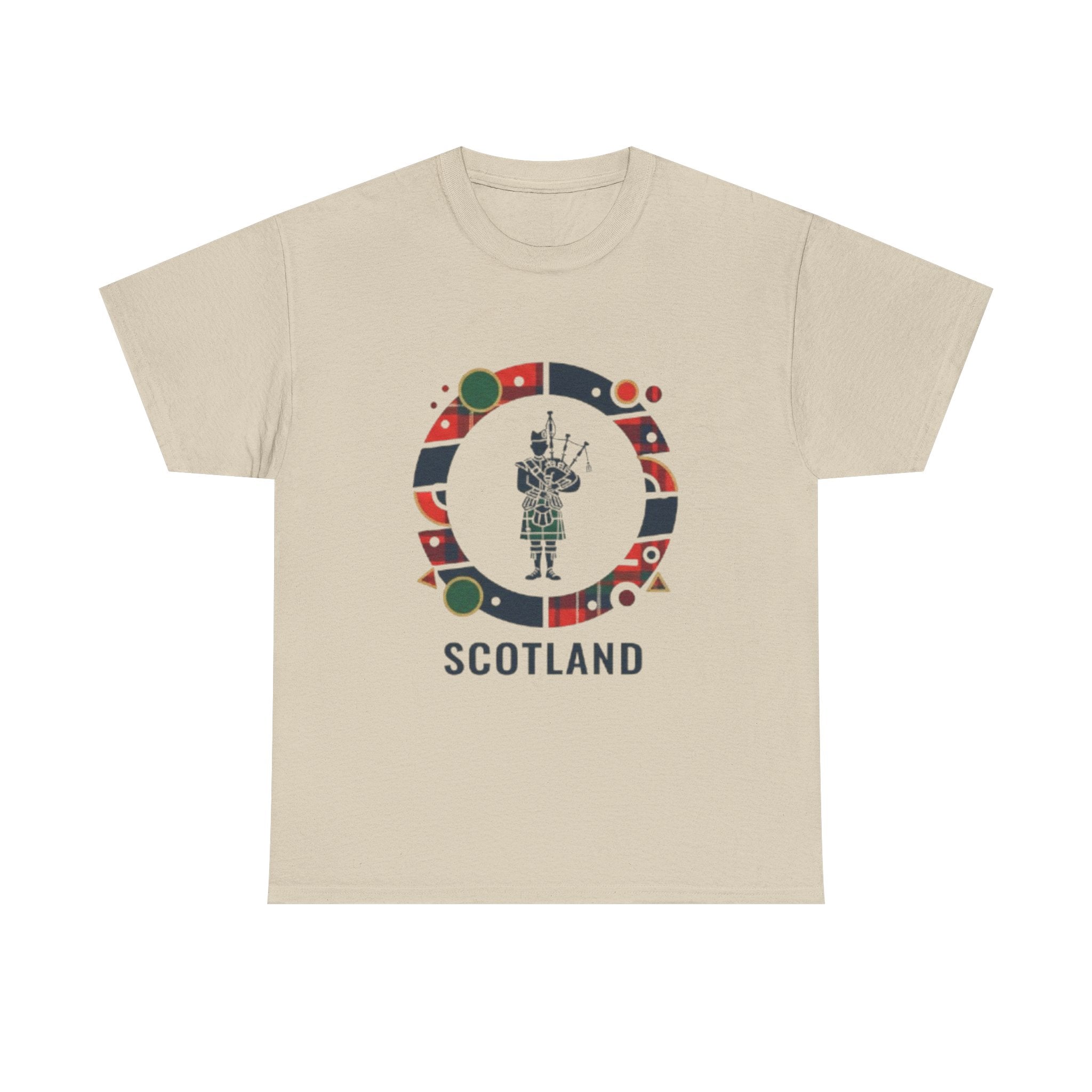 Scotland Bagpiper Graphic T‑Shirt — Scottish Travel Souvenir Tee