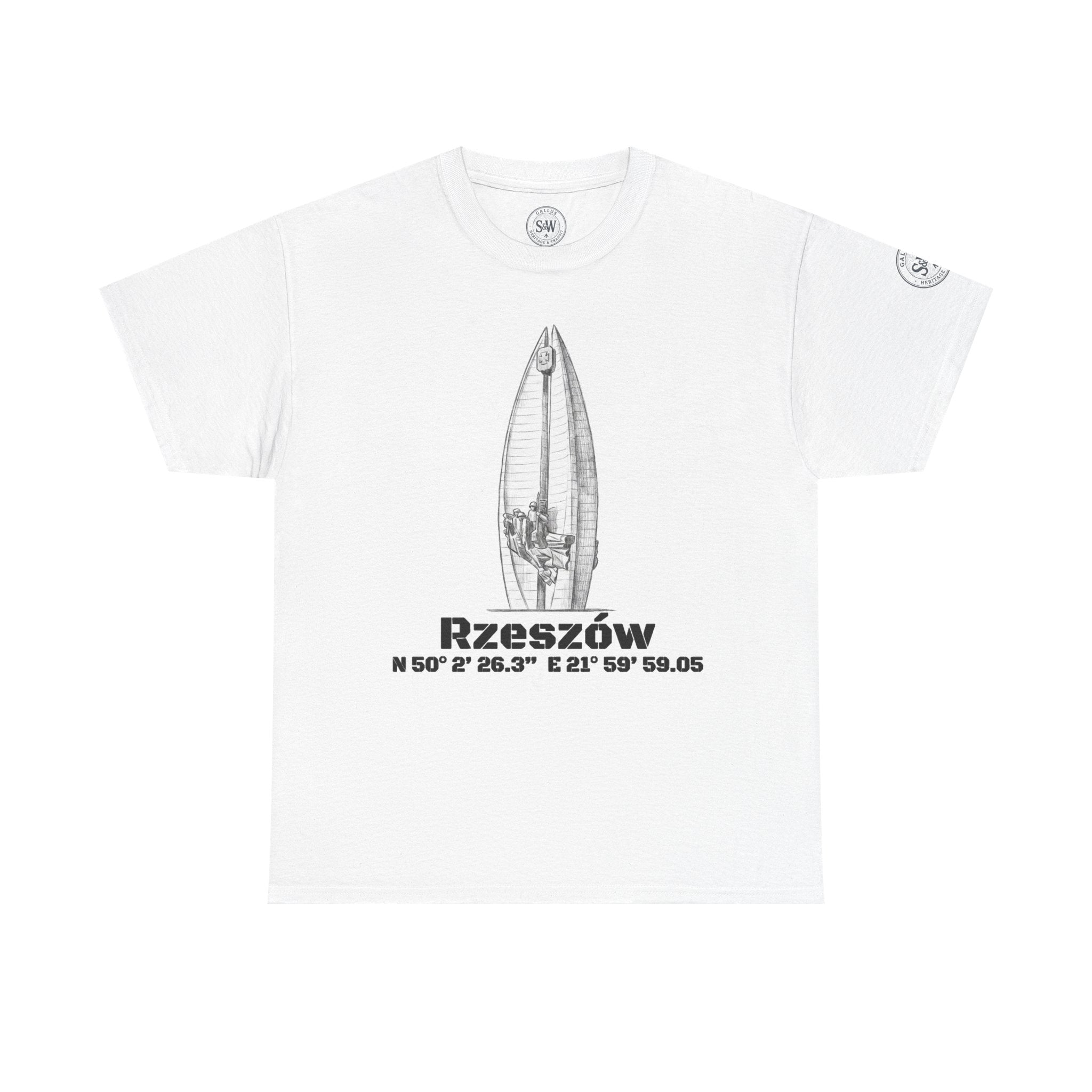 Rzeszów Coordinates T‑Shirt — City Landmark  Sketch Tee