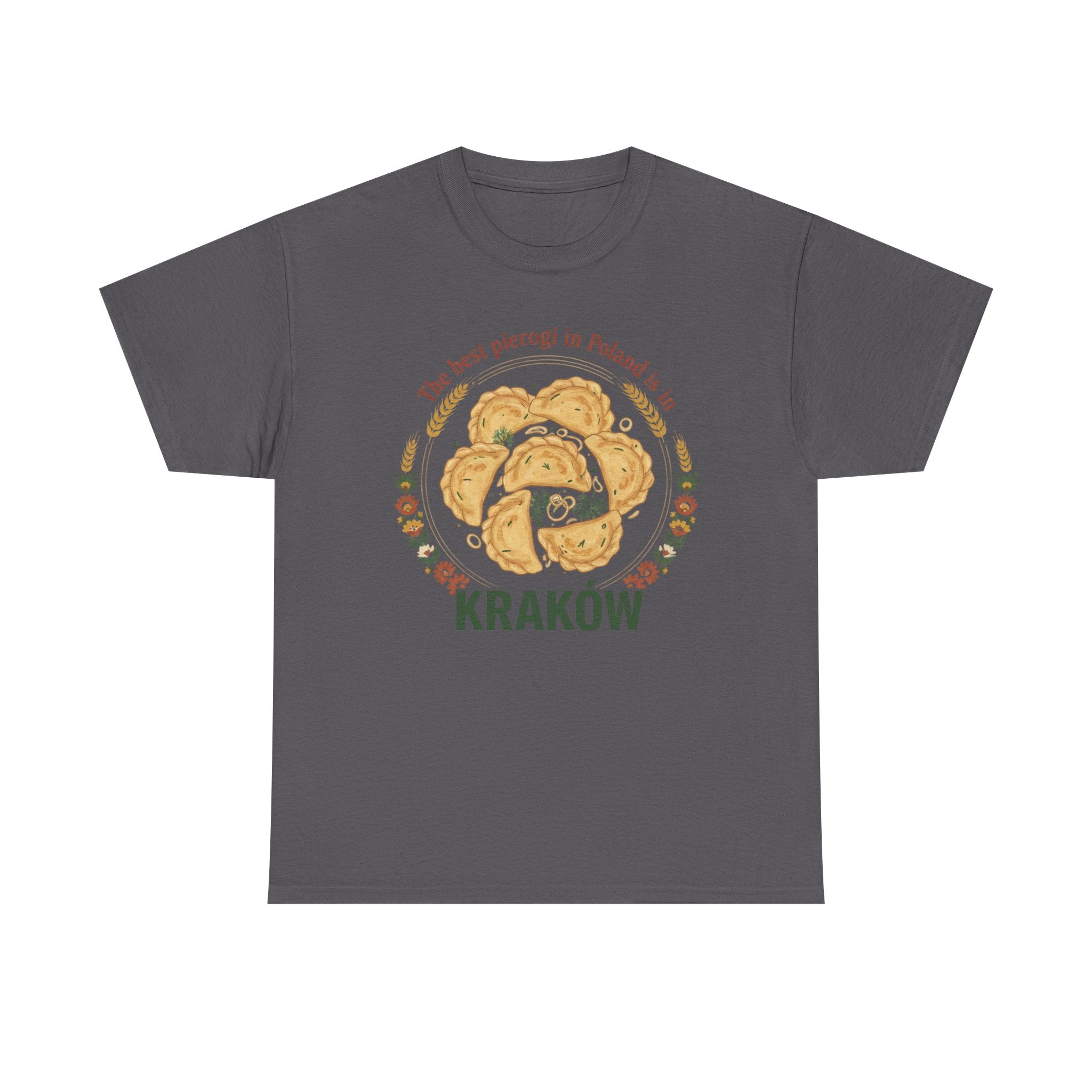 Kraków Pierogi Graphic Tee — "The best pierogi in Poland is in KRAKÓW" T-Shirt