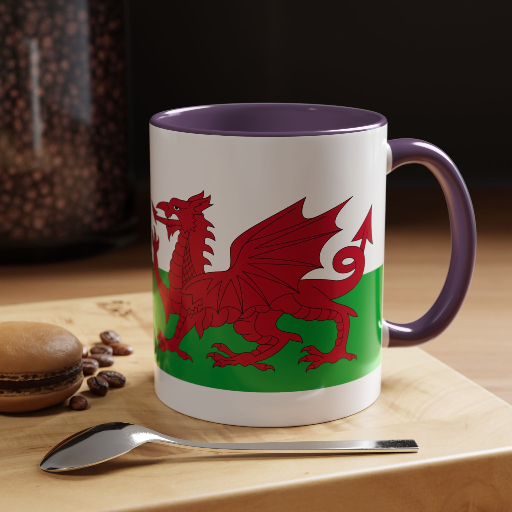 Wales Flag Accent Coffee Mug (11/15oz) – Red Welsh Dragon Tea & Coffee Cup