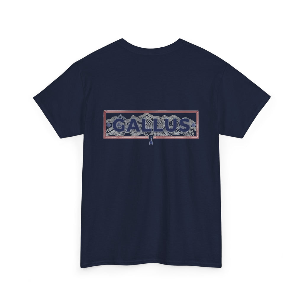 Gallus Logo T-Shirt — Minimal Retro Chest & Back Graphic Tee