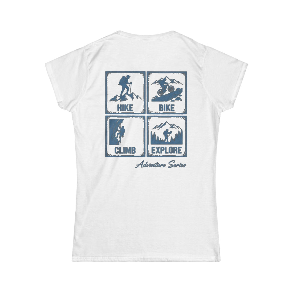 Adventure Sports Women's Tee — Hike • Bike • Climb • Explore Graphic Shirt