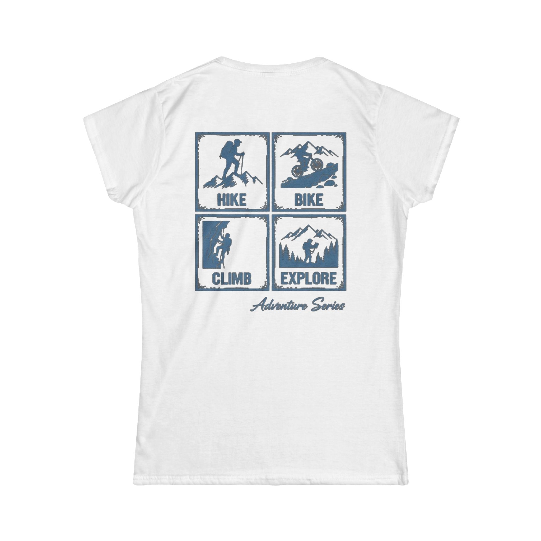 Adventure Sports Women's Tee — Hike • Bike • Climb • Explore Graphic Shirt
