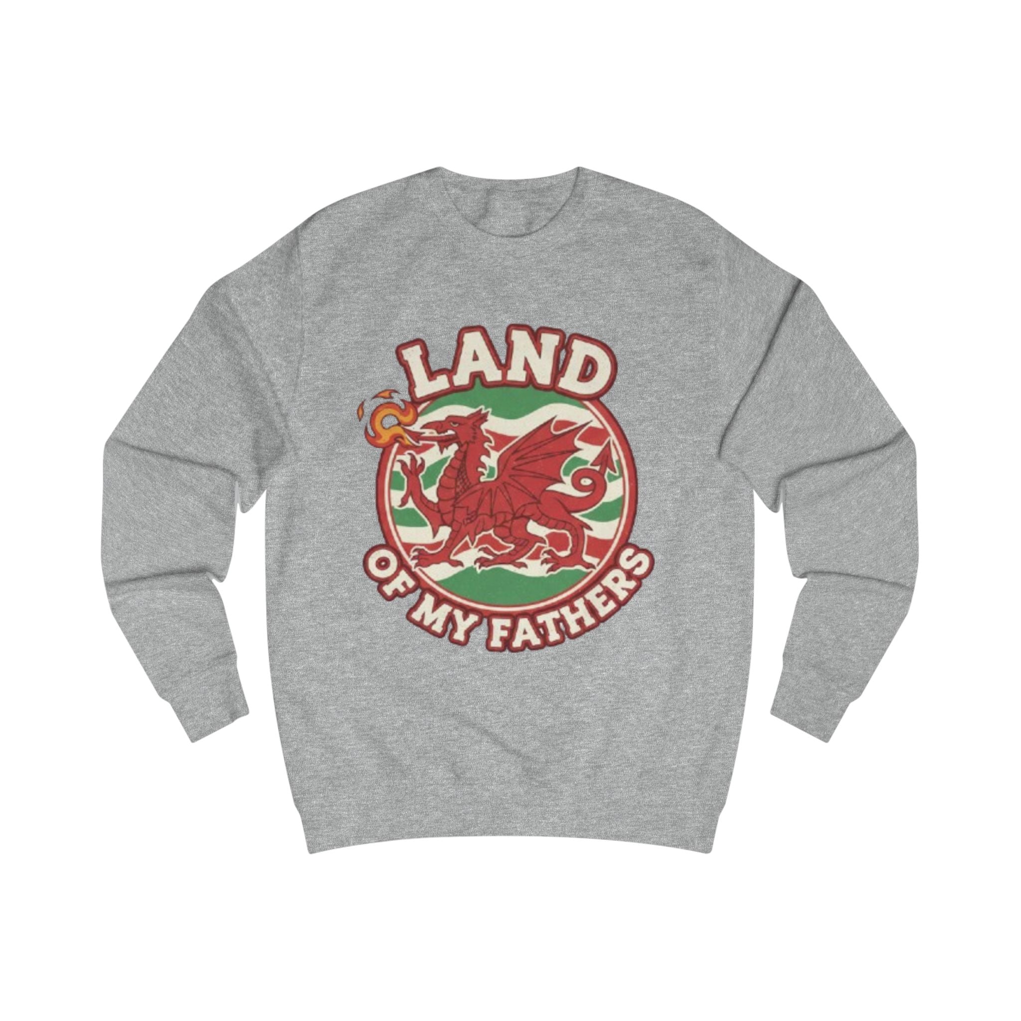 Land of My Fathers Sweatshirt — Welsh Dragon Retro Crewneck