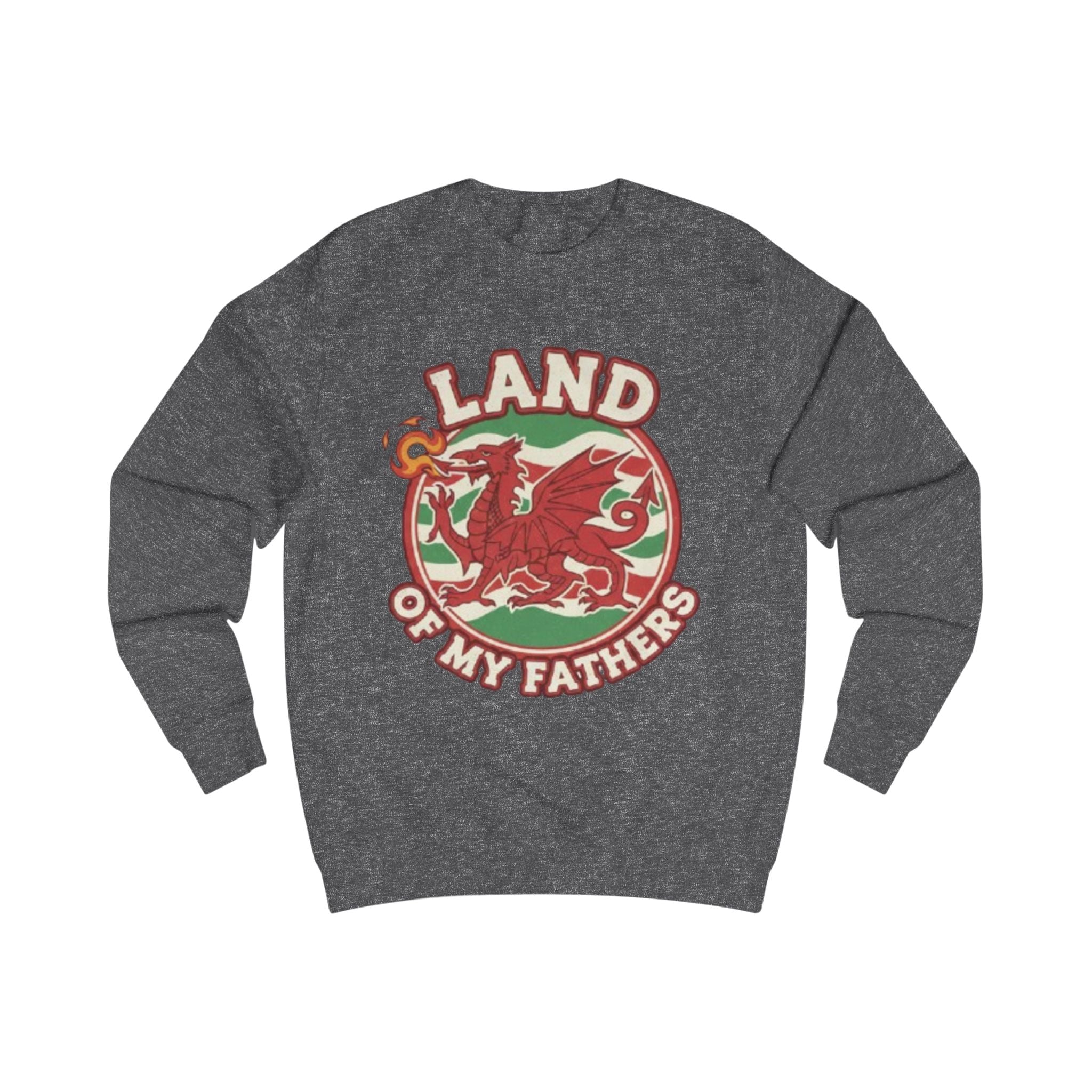 Land of My Fathers Sweatshirt — Welsh Dragon Retro Crewneck