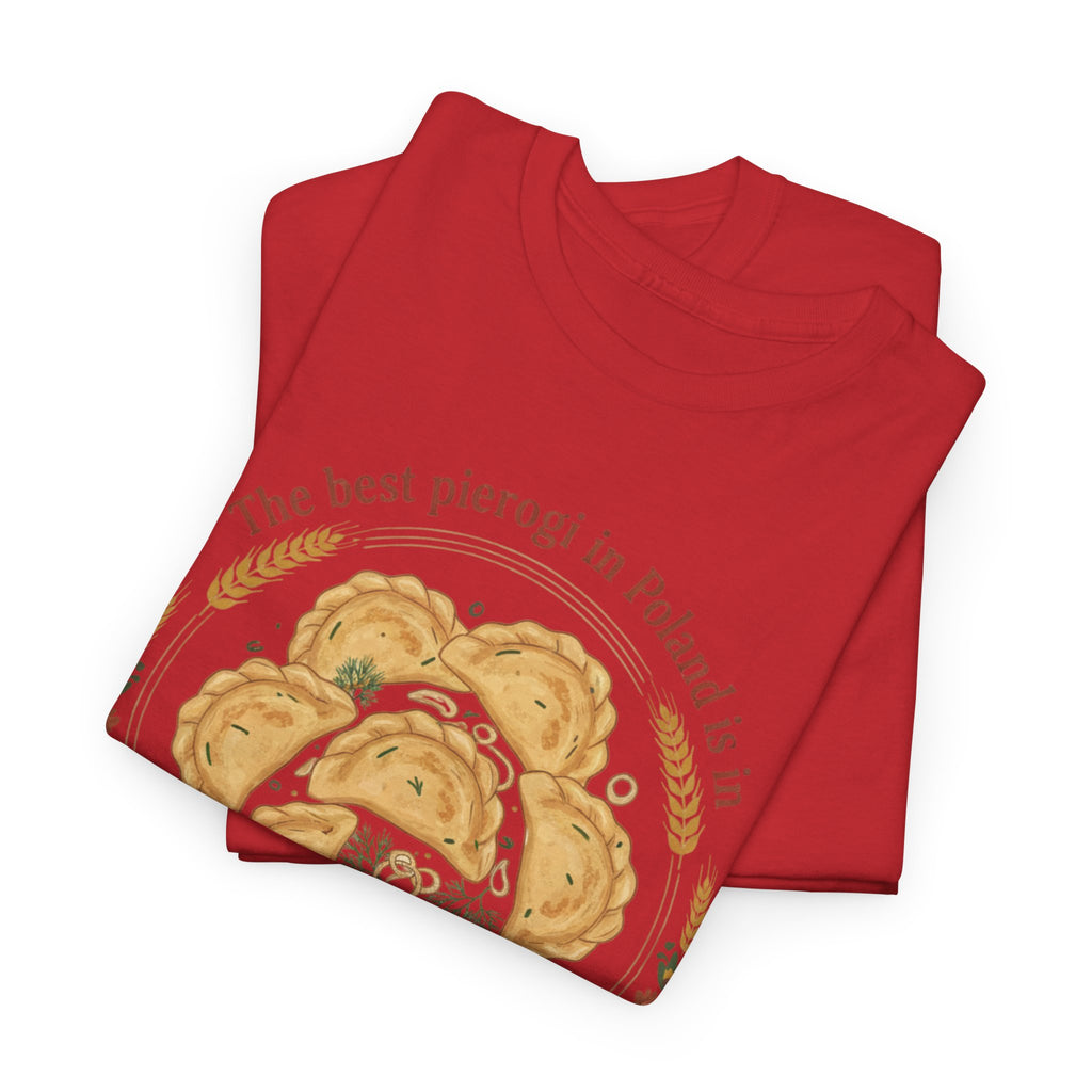 Kraków Pierogi Graphic Tee — "The best pierogi in Poland is in KRAKÓW" T-Shirt