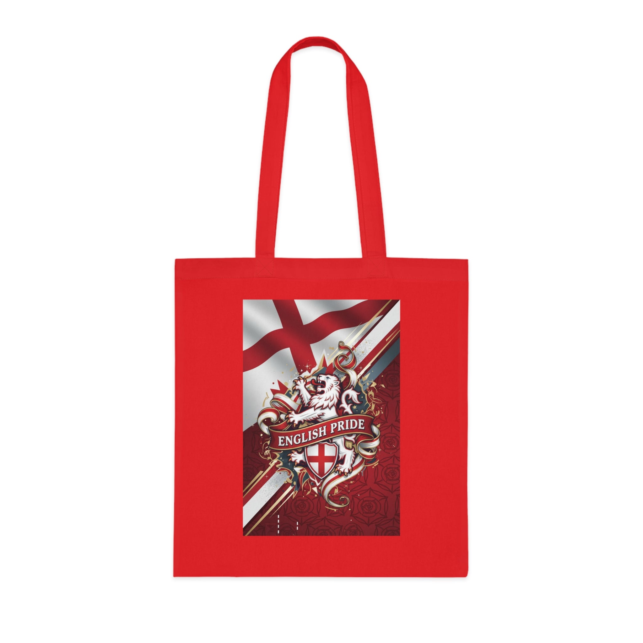 English Pride Cotton Tote Bag — St. George Flag Crest Shopper