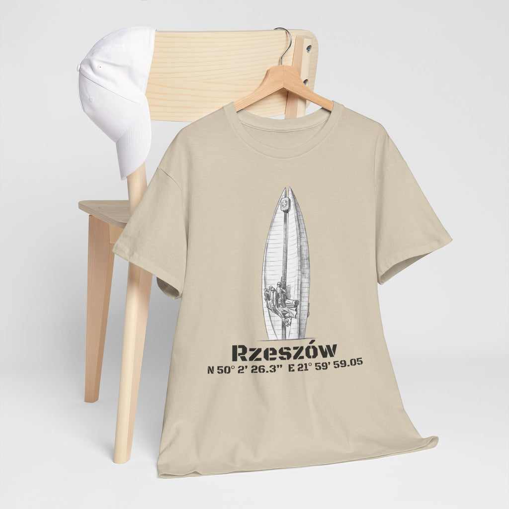 Rzeszów Coordinates T‑Shirt — City Landmark  Sketch Tee