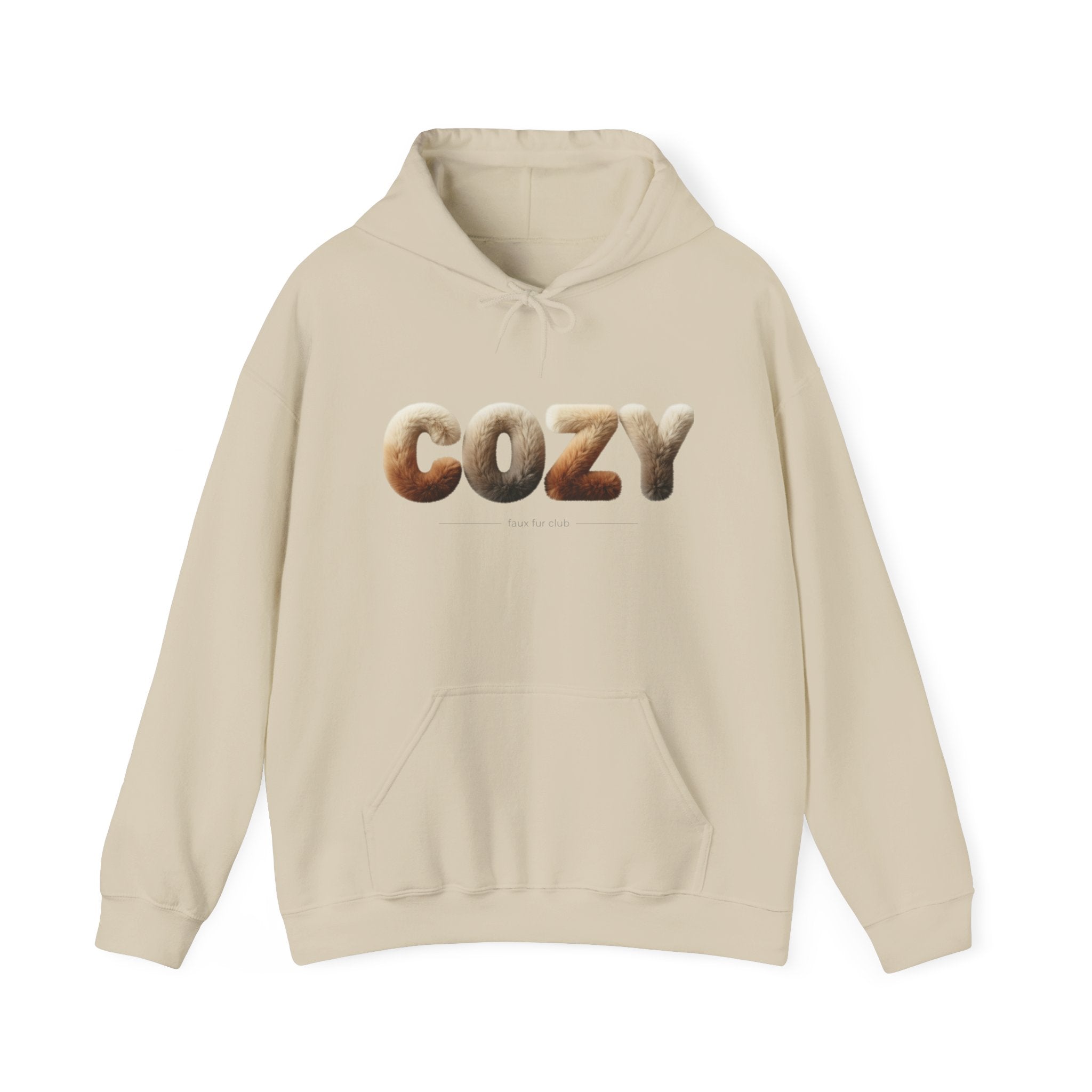 Cozy faux fur texture hoodie | faux-fur print, cozy texture design