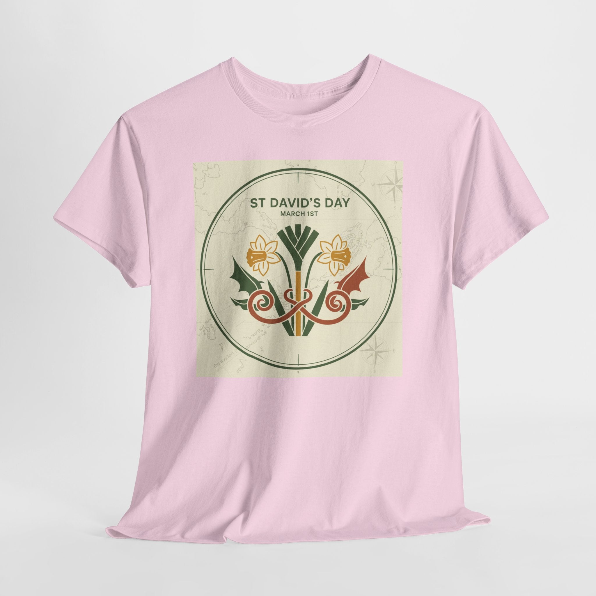 St. David's Day Floral Tee — Welsh Daffodil & Leek Celebration Shirt