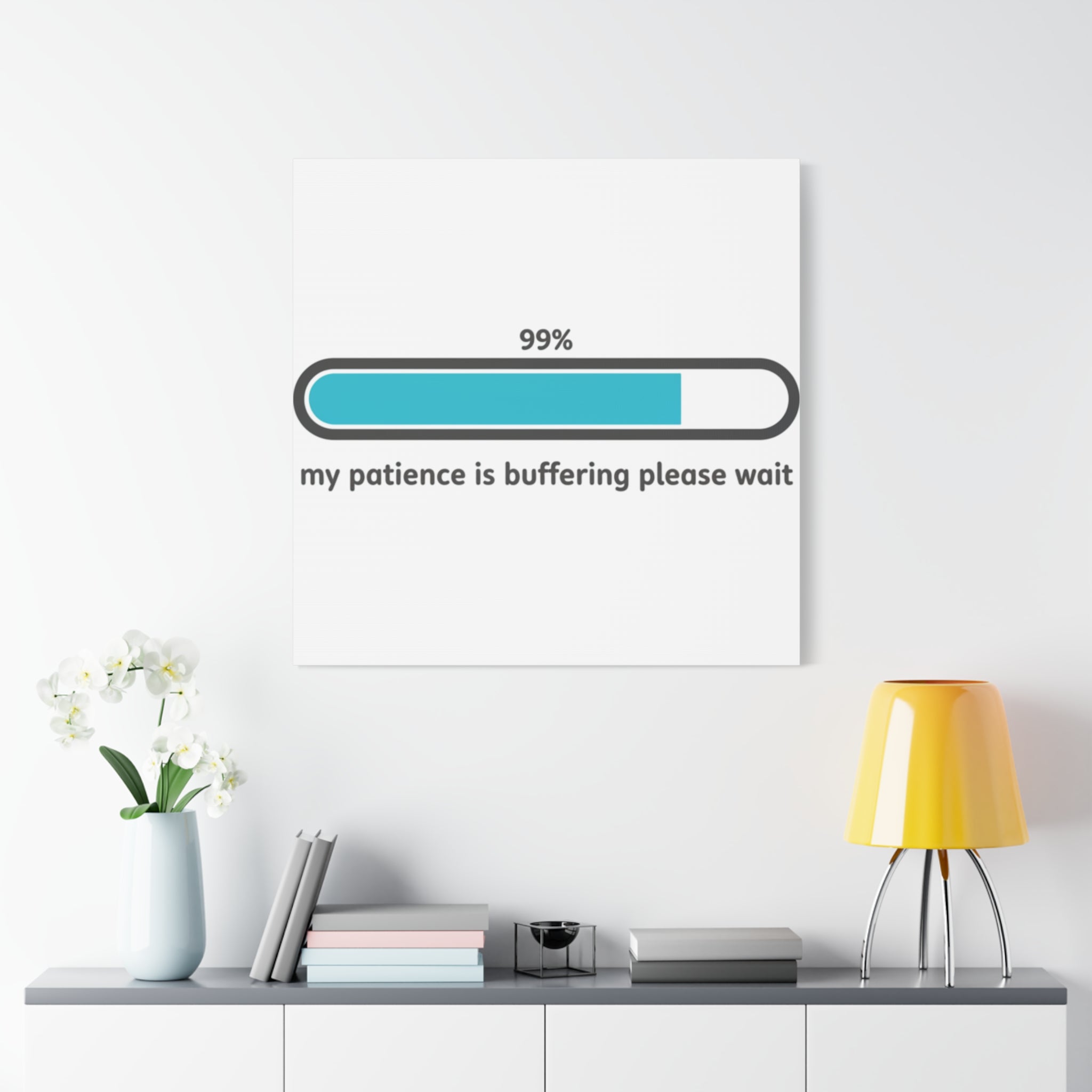 99% Patience Buffering Canvas, Sarcastic Gratitude, Tired Humor