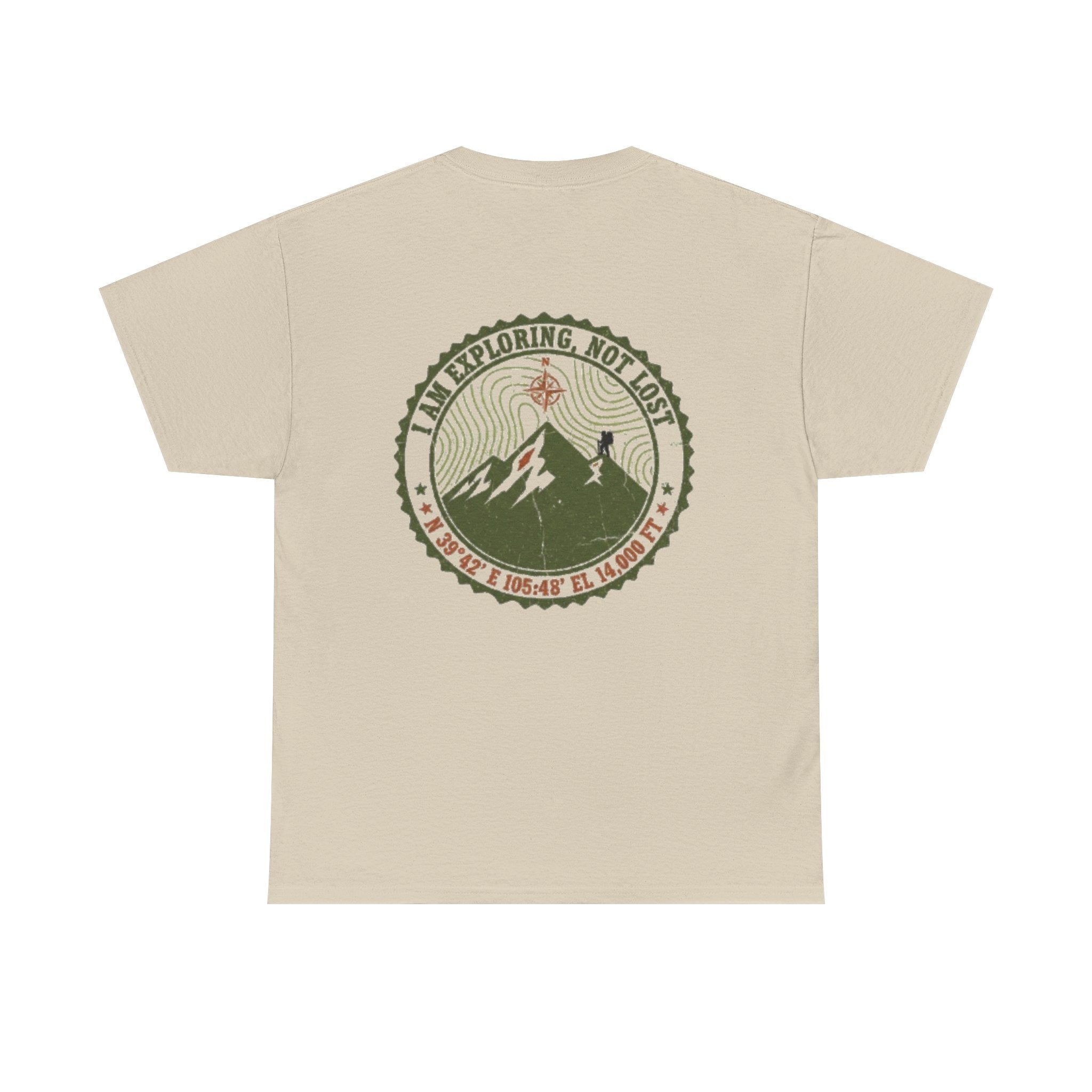 Adventure Mountain Tee – "I Am Exploring, Not Lost" Graphic T-Shirt