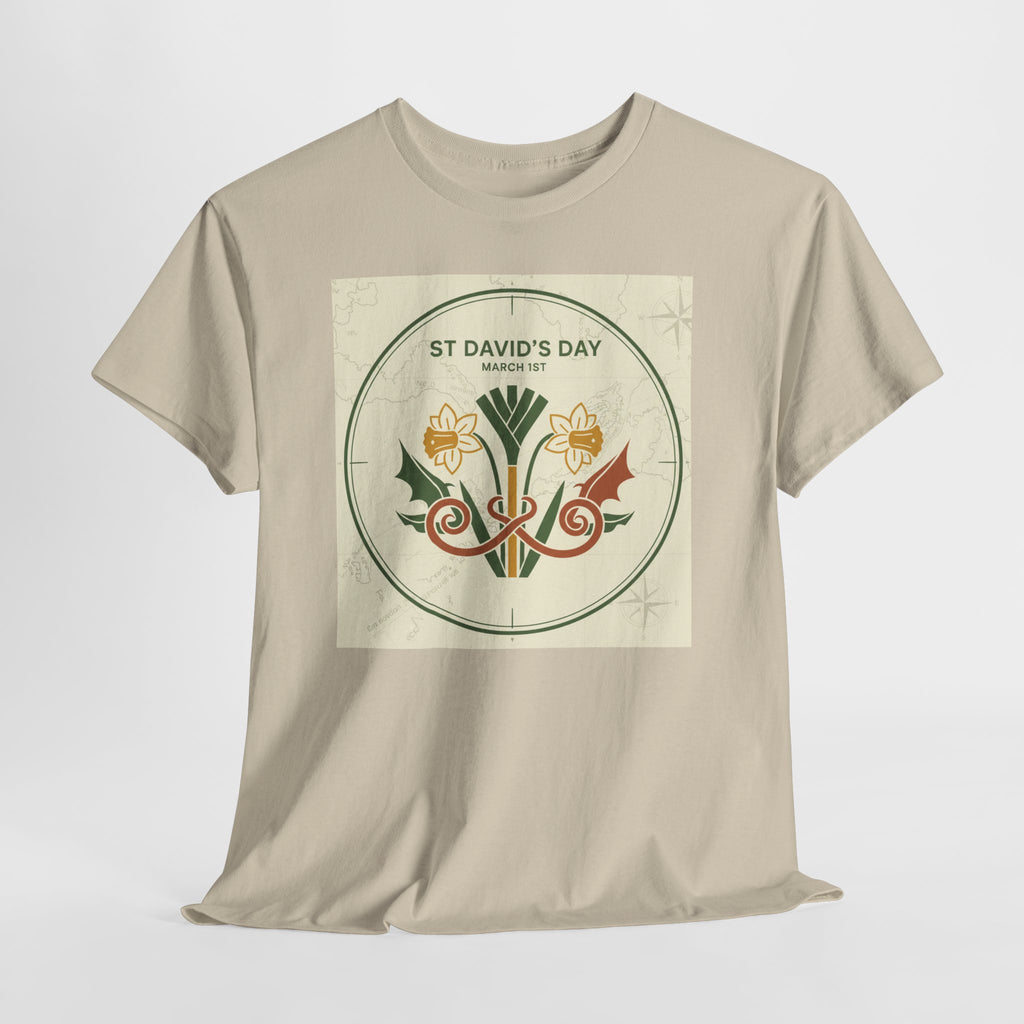 St. David's Day Floral Tee — Welsh Daffodil & Leek Celebration Shirt