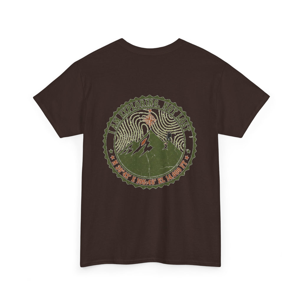 Adventure Mountain Tee – "I Am Exploring, Not Lost" Graphic T-Shirt