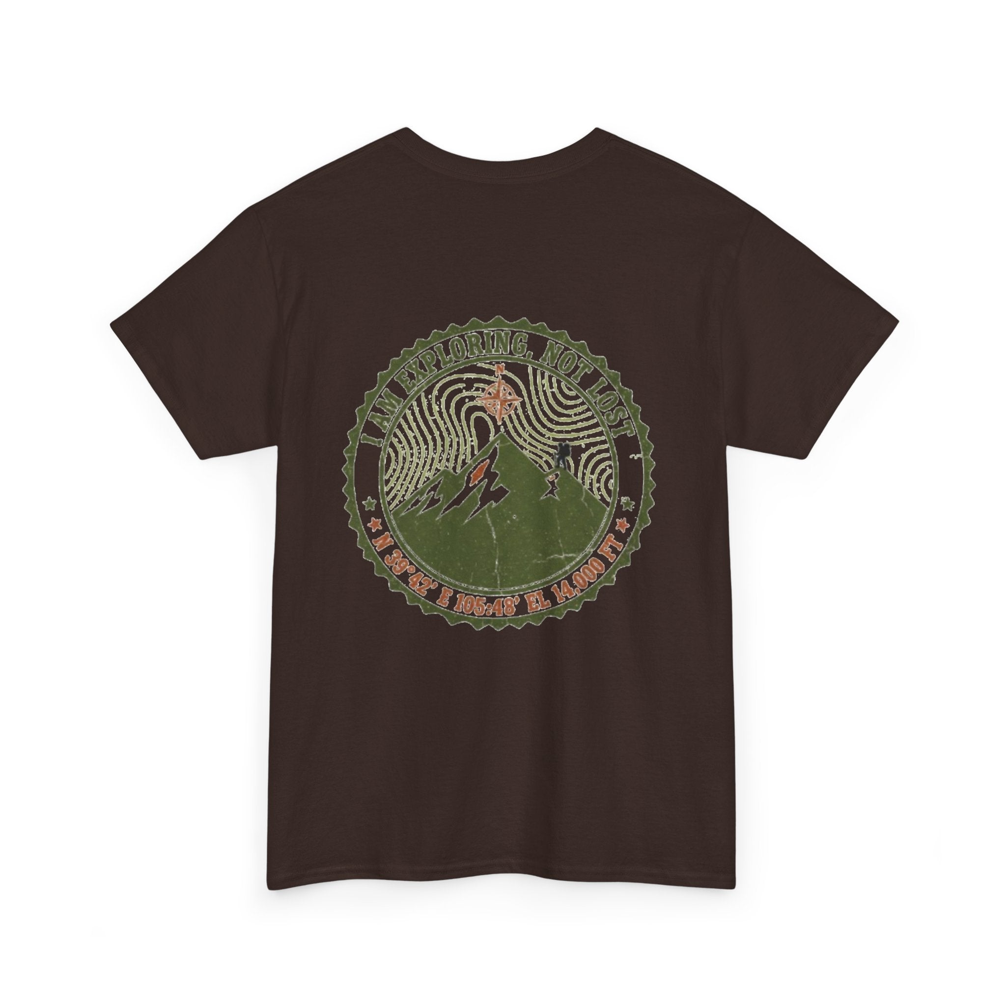 Adventure Mountain Tee – "I Am Exploring, Not Lost" Graphic T-Shirt