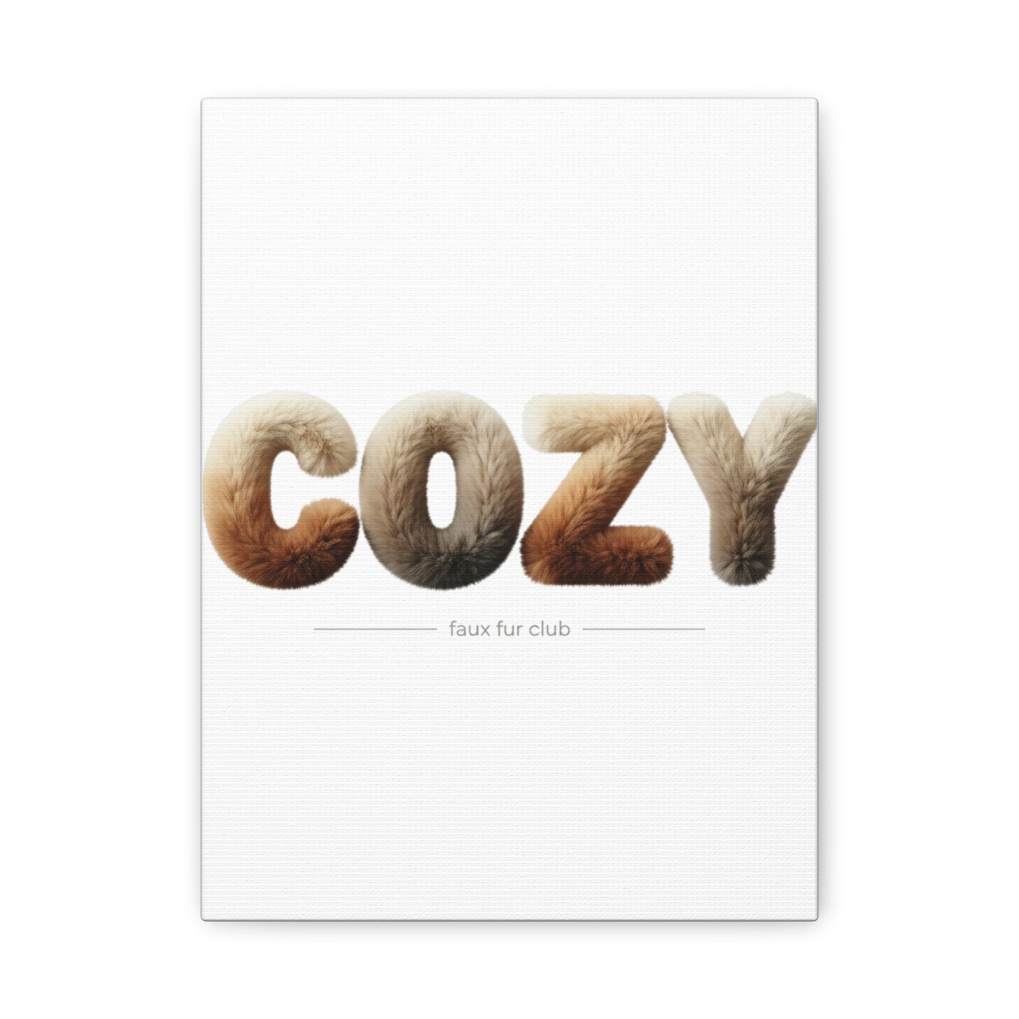 Cozy Faux-Fur Texture Canvas | Stretched Matte Wall Art
