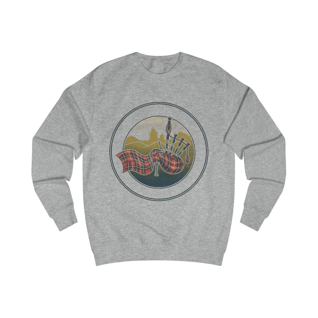 Scottish Bagpipes Sweatshirt — Vintage Tartan Highland Music Crewneck