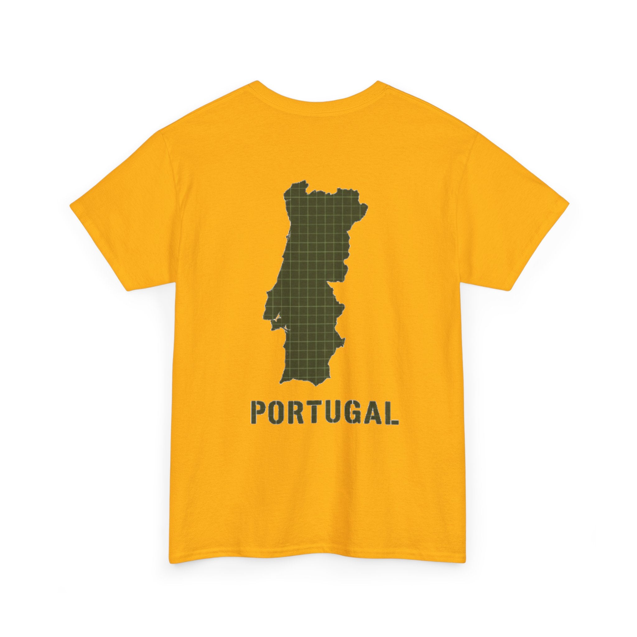 Portugal Map T-Shirt — Vintage Green Grid Portugal Tee