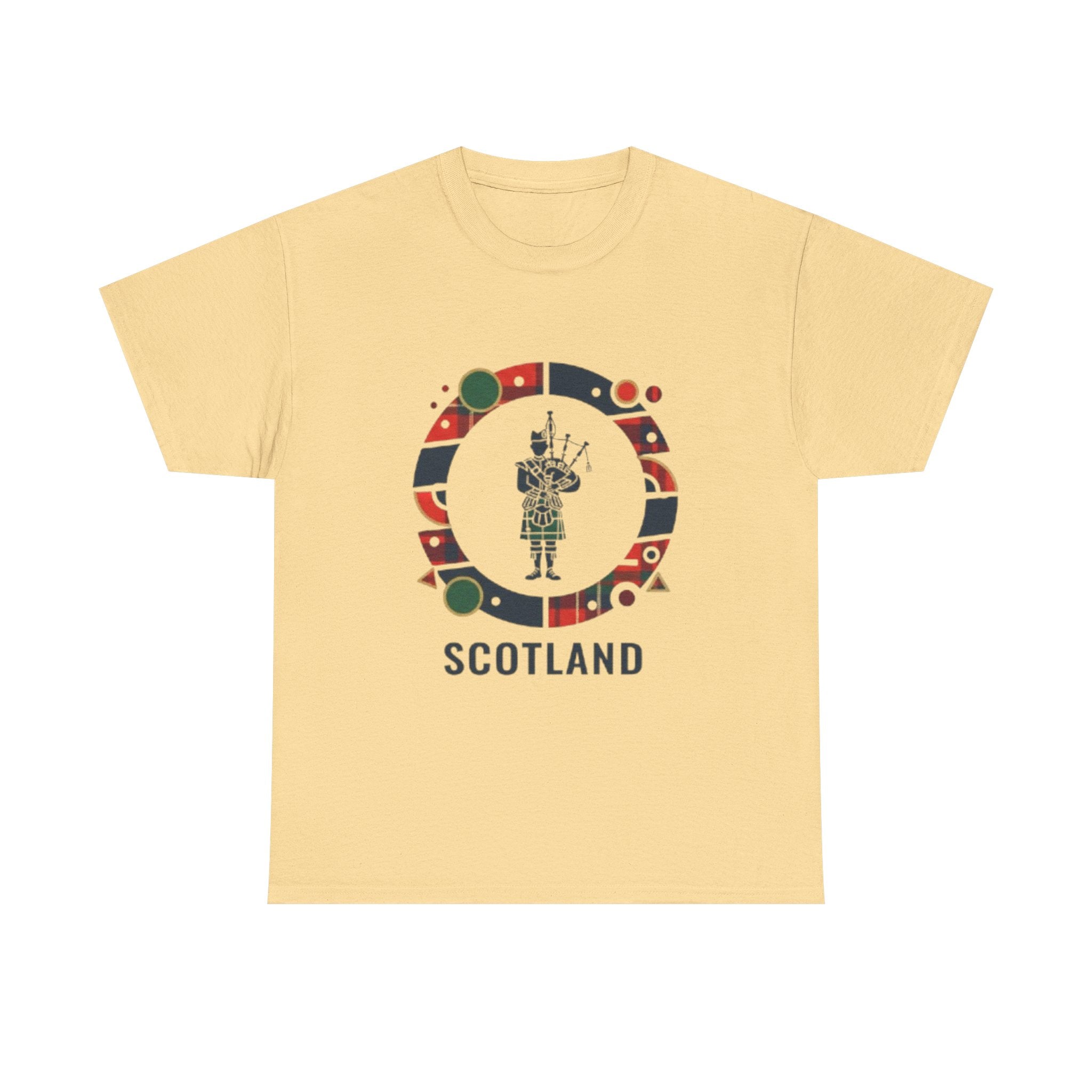 Scotland Bagpiper Graphic T‑Shirt — Scottish Travel Souvenir Tee