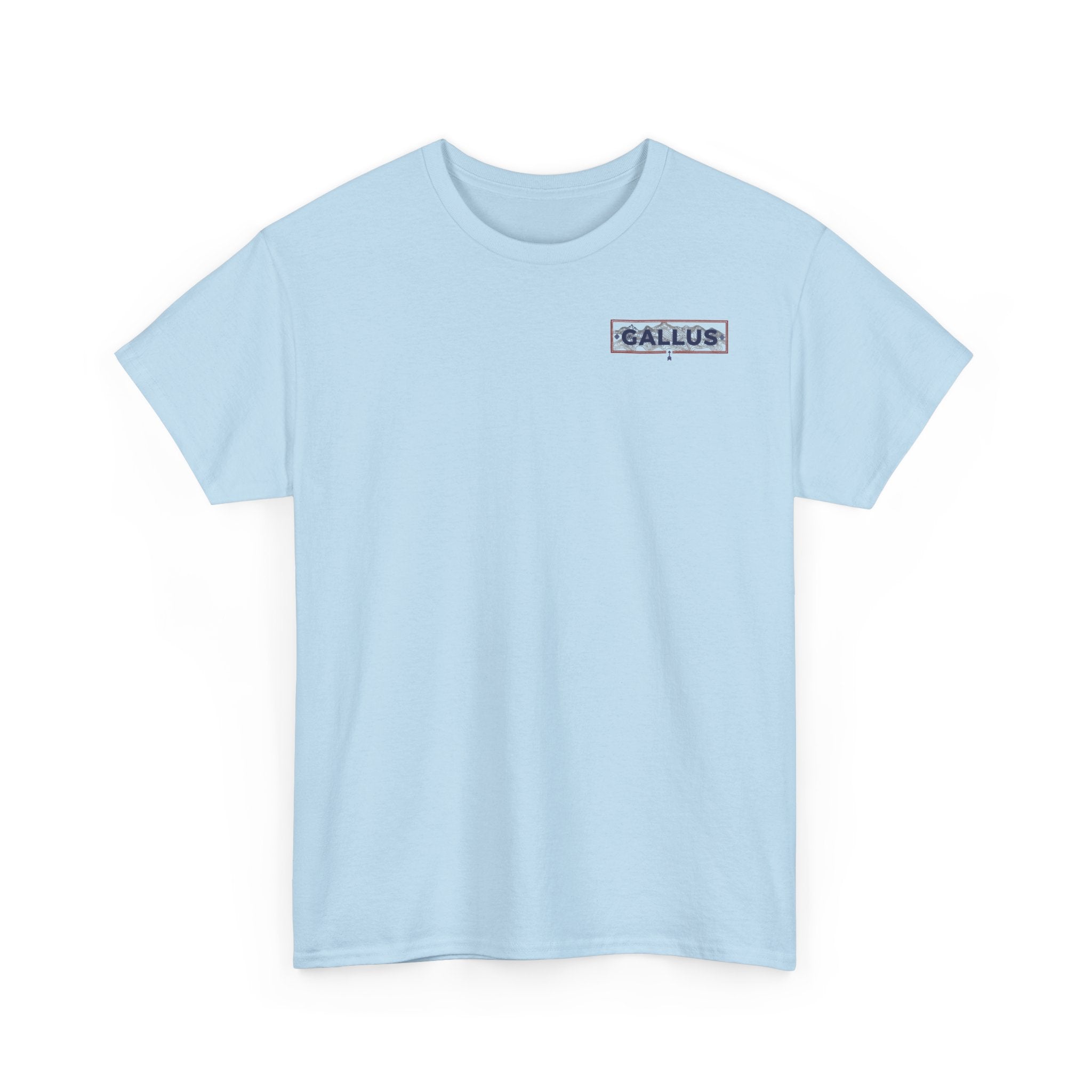 Gallus Logo T-Shirt — Minimal Retro Chest & Back Graphic Tee