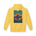 Sunset Mountain Hoodie — Retro Outdoors Graphic Pullover
