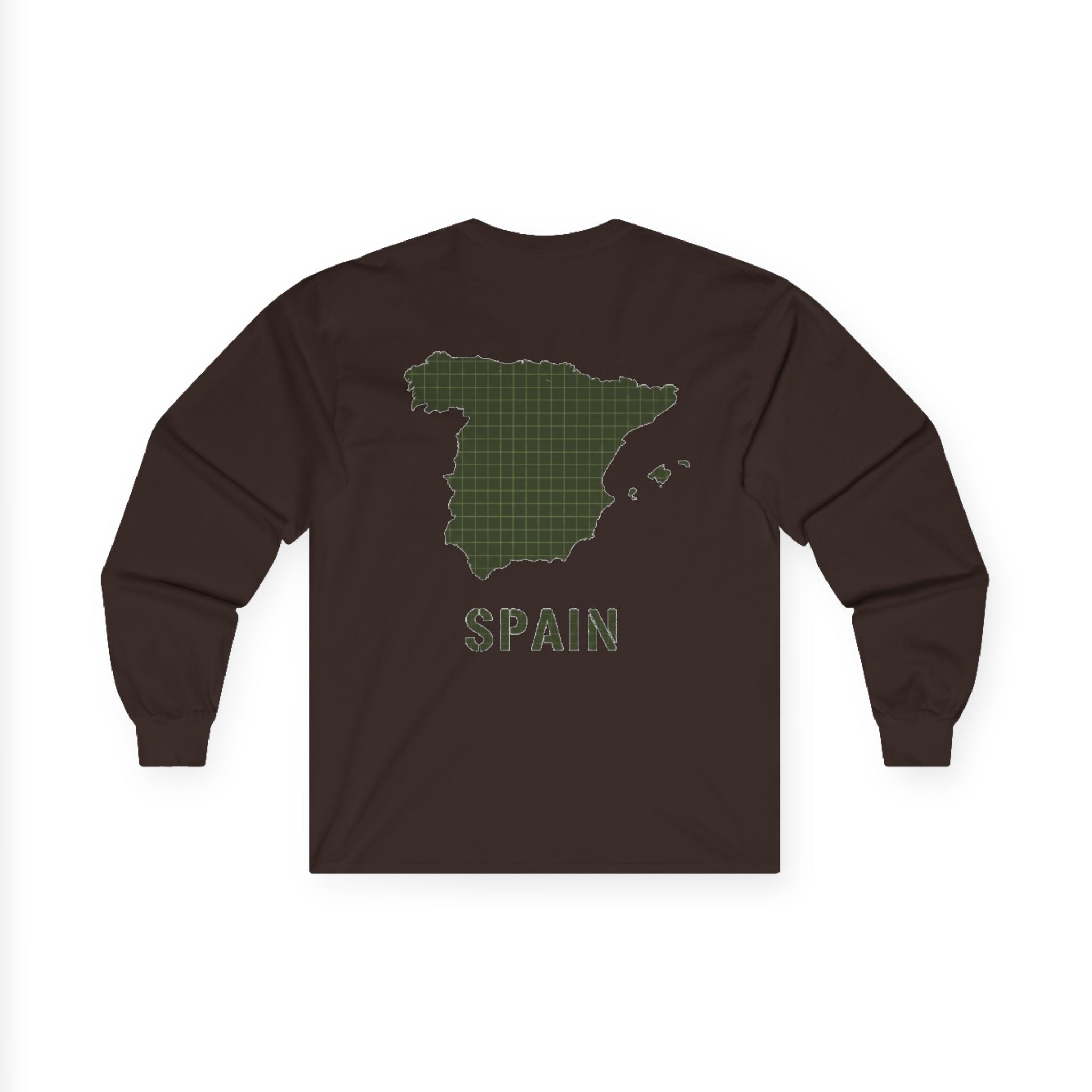 Spain Map Long Sleeve Tee — Gallus Logo Travel Shirt