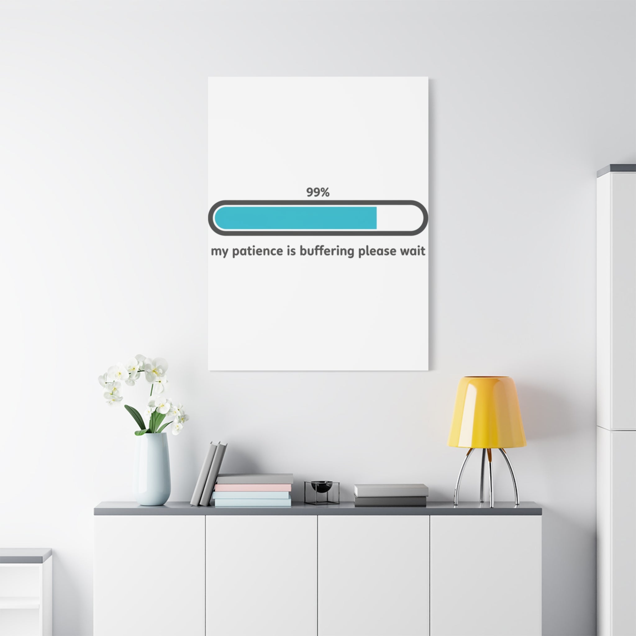 99% Patience Buffering Canvas, Sarcastic Gratitude, Tired Humor