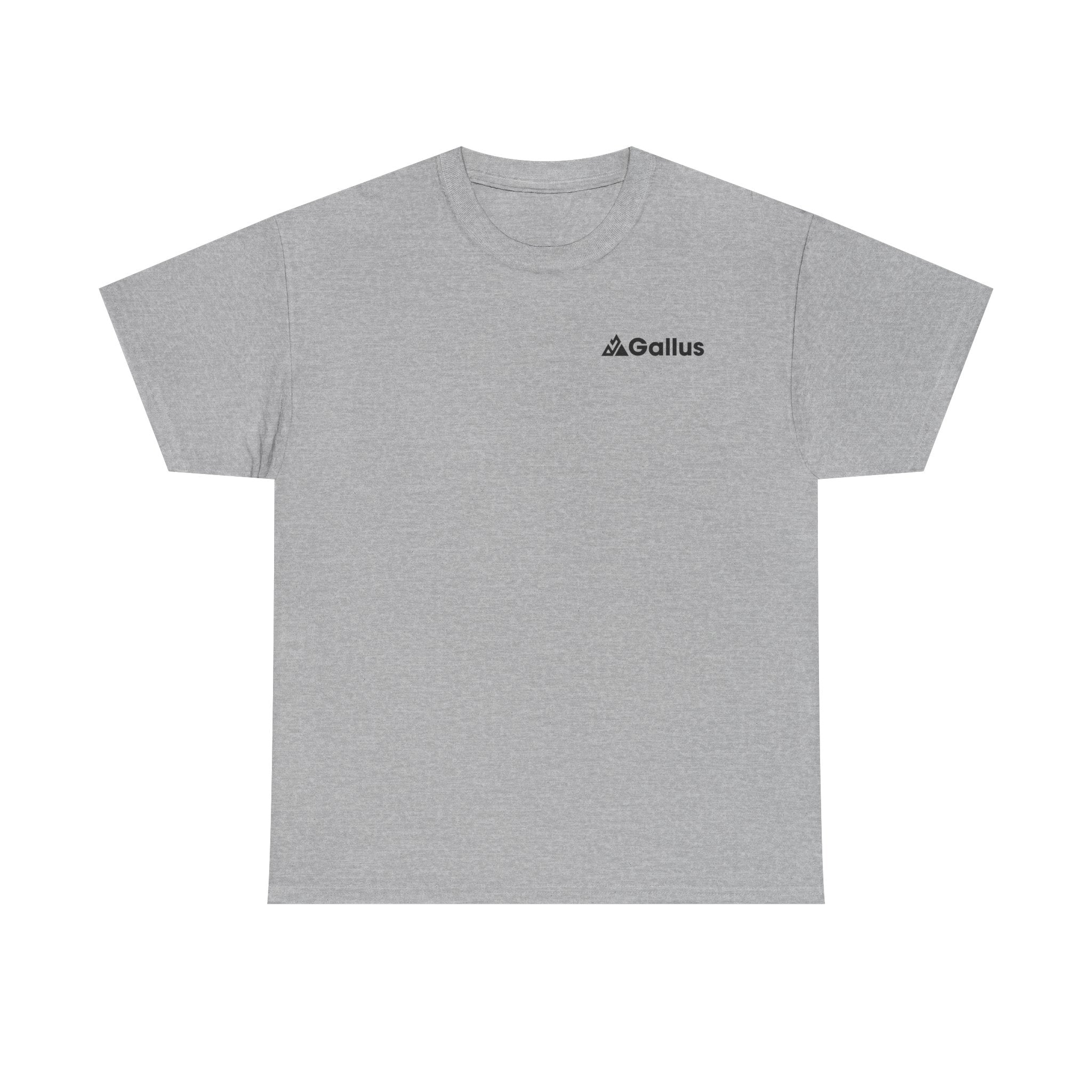 Mountain Sunset Graphic Tee — Vintage Nature Poster Back Print