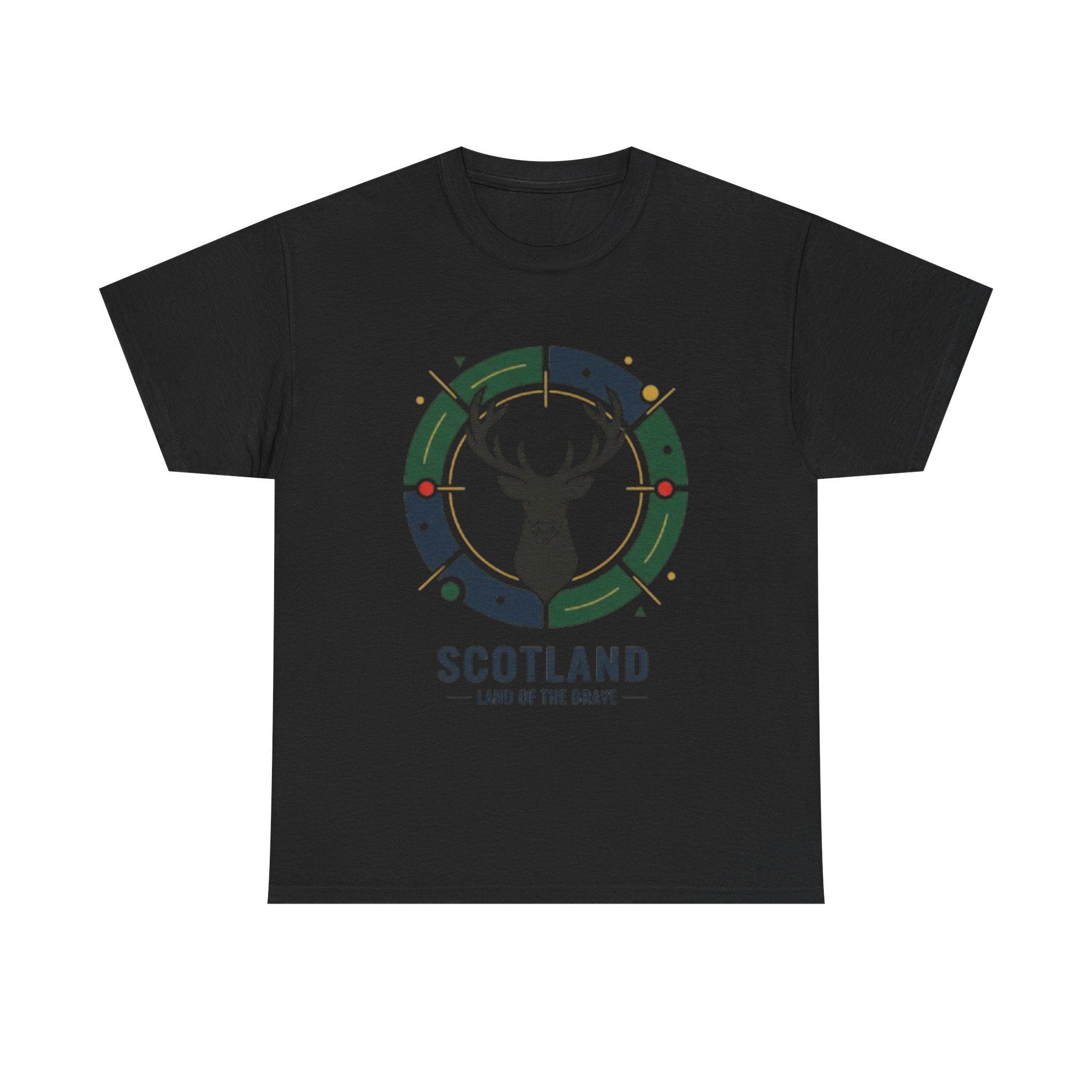Scotland Stag Crest T‑Shirt — "Scotland: Land of the Brave" Graphic Tee