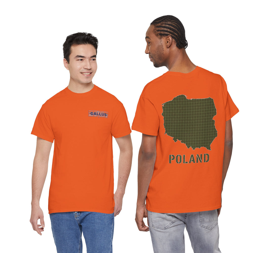 Poland Map Tee — Military Grid Map Graphic T-Shirt