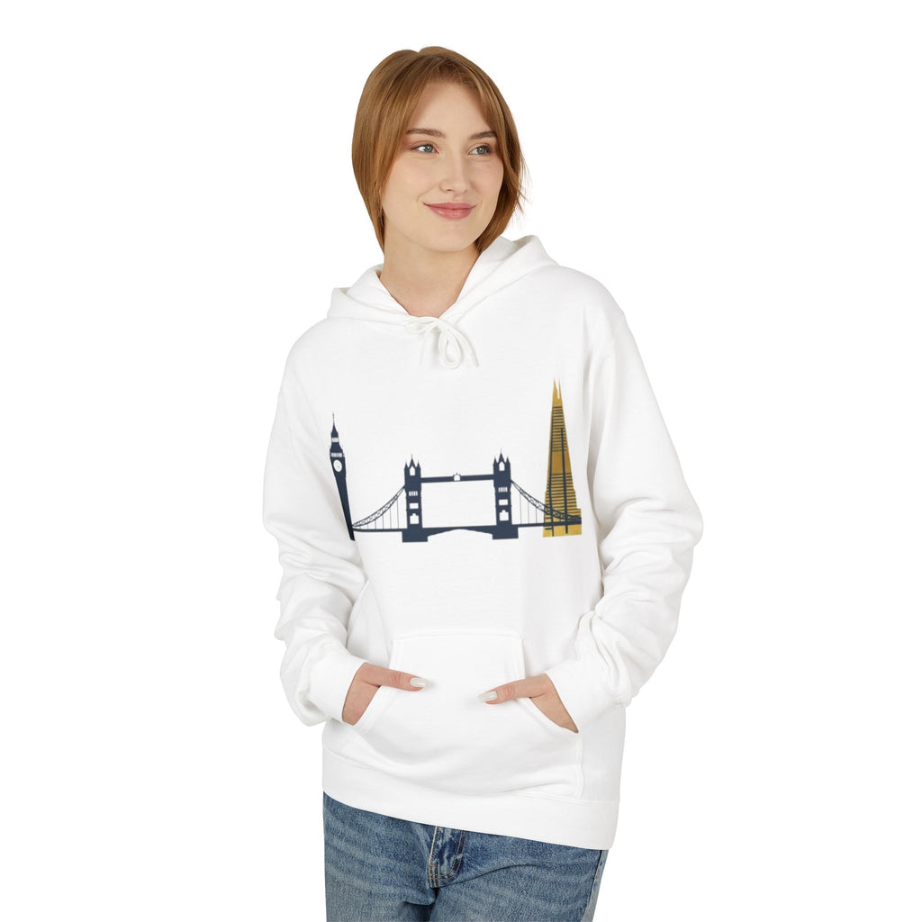 London Skyline Hoodie — Minimal Big Ben, Tower Bridge & The Shard Travel Sweatshirt