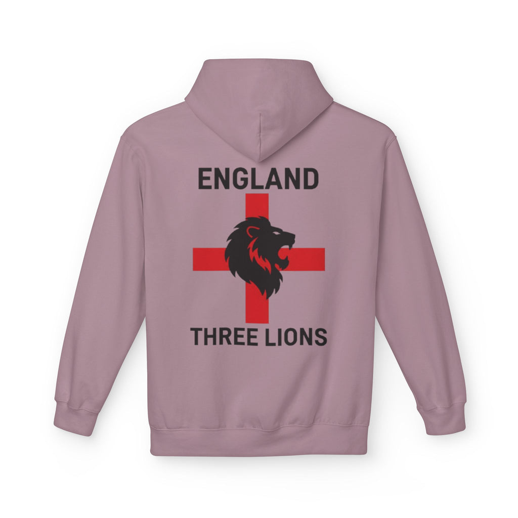 England Three Lions Hoodie – Red Cross Lion Football Fan Pullover