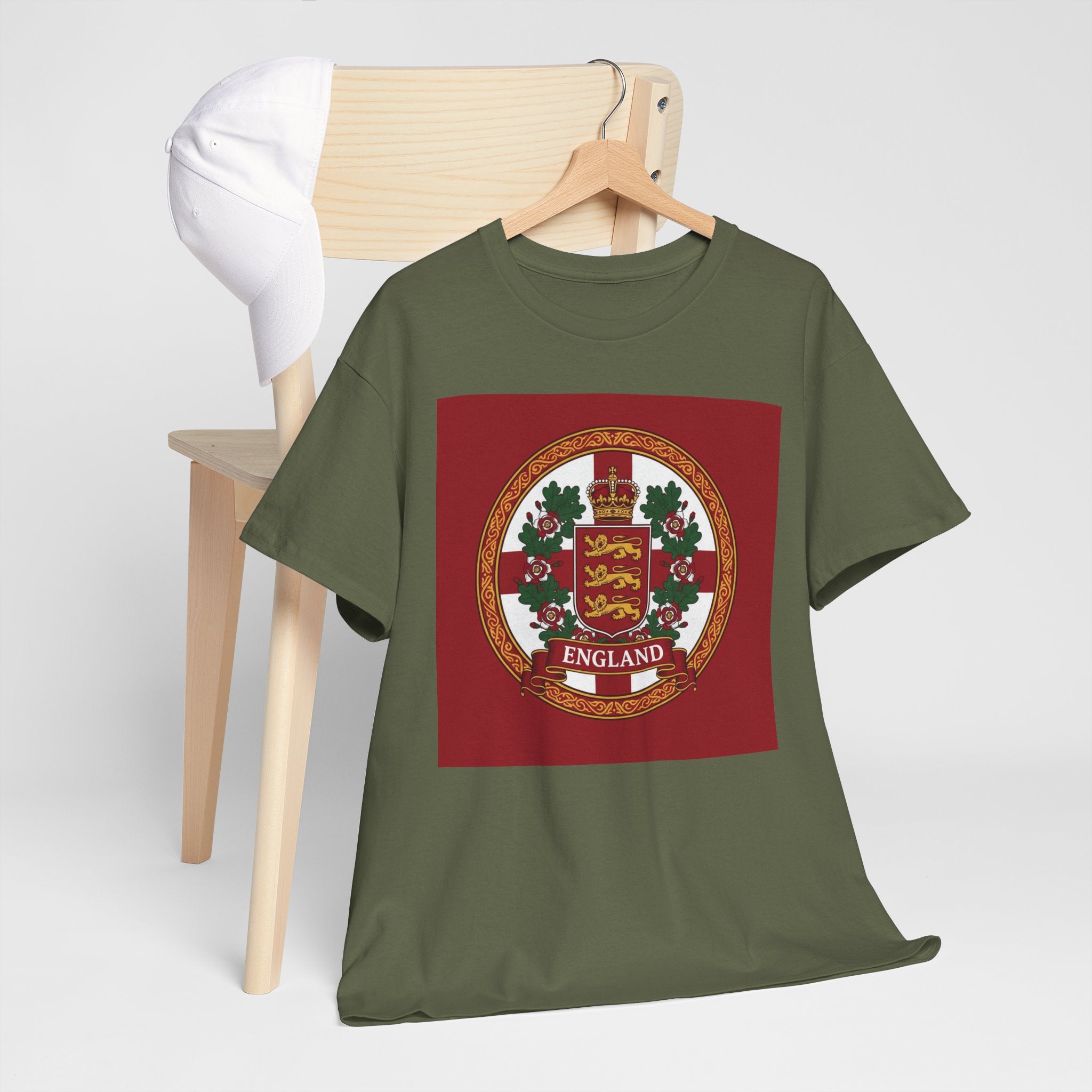 England Crest T-Shirt — Vintage Three Lions Football Tee
