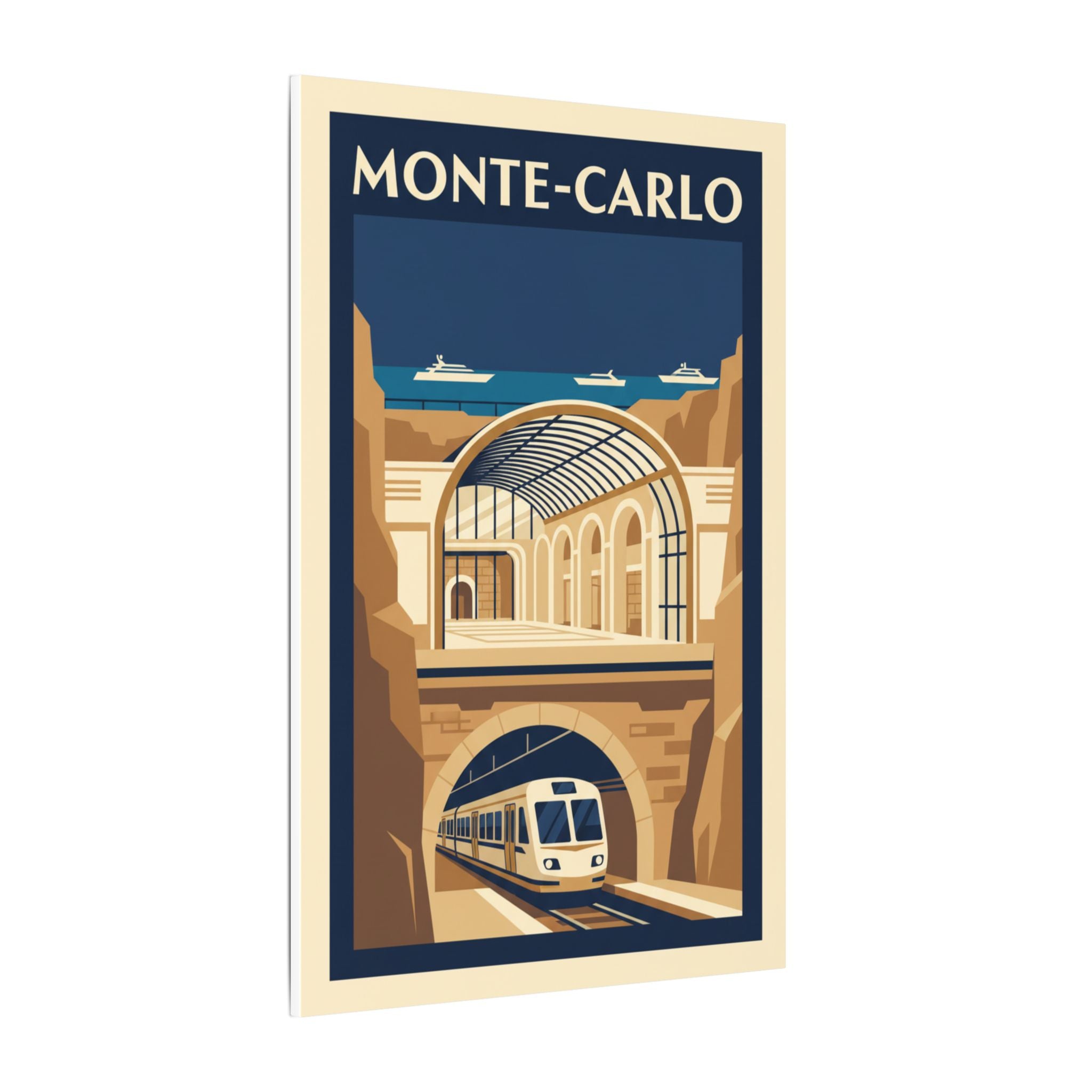 Monte Carlo Vintage Travel Poster Canvas
