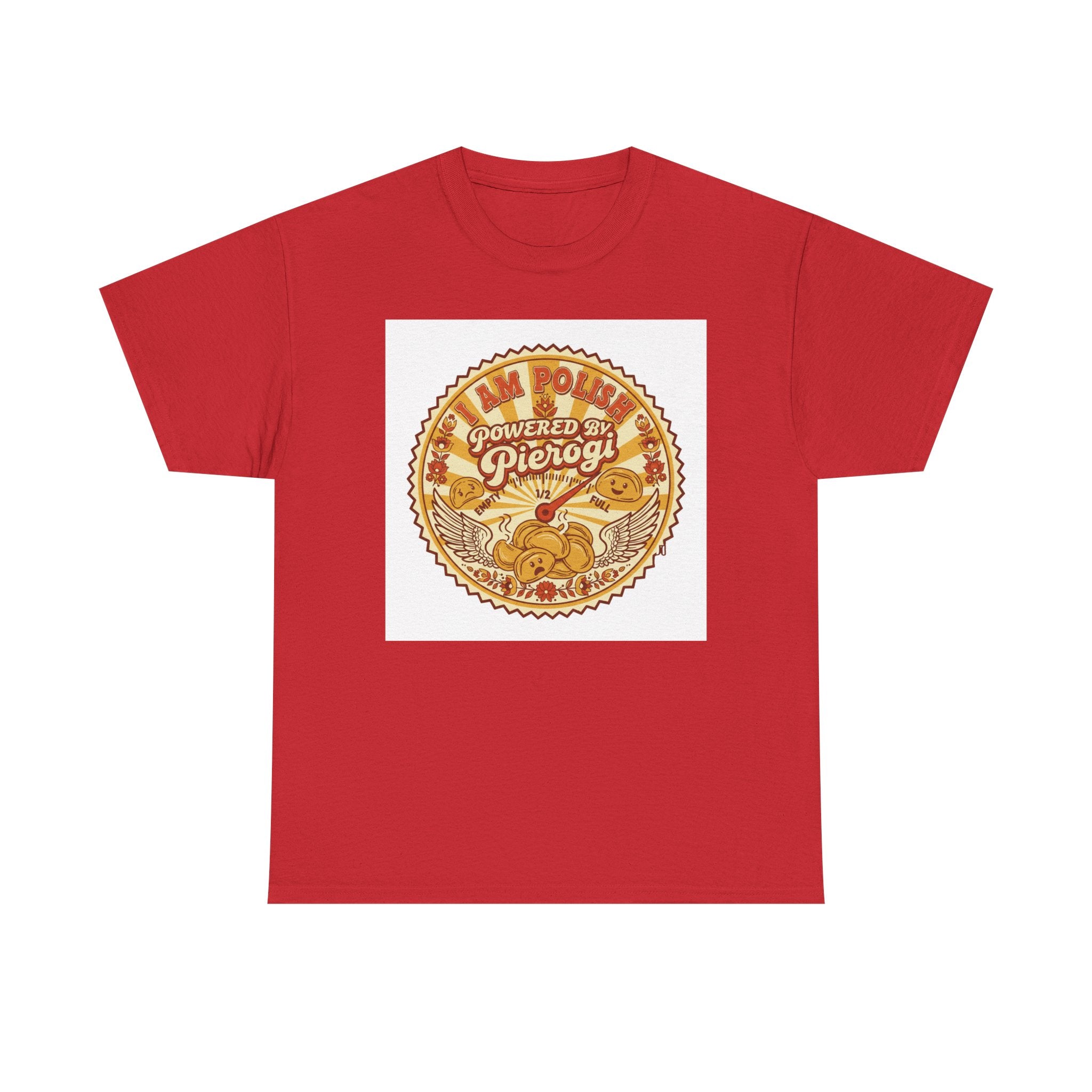 Pierogi Powered Tee — "All Power to Pierogi" Retro Food Lover T-Shirt