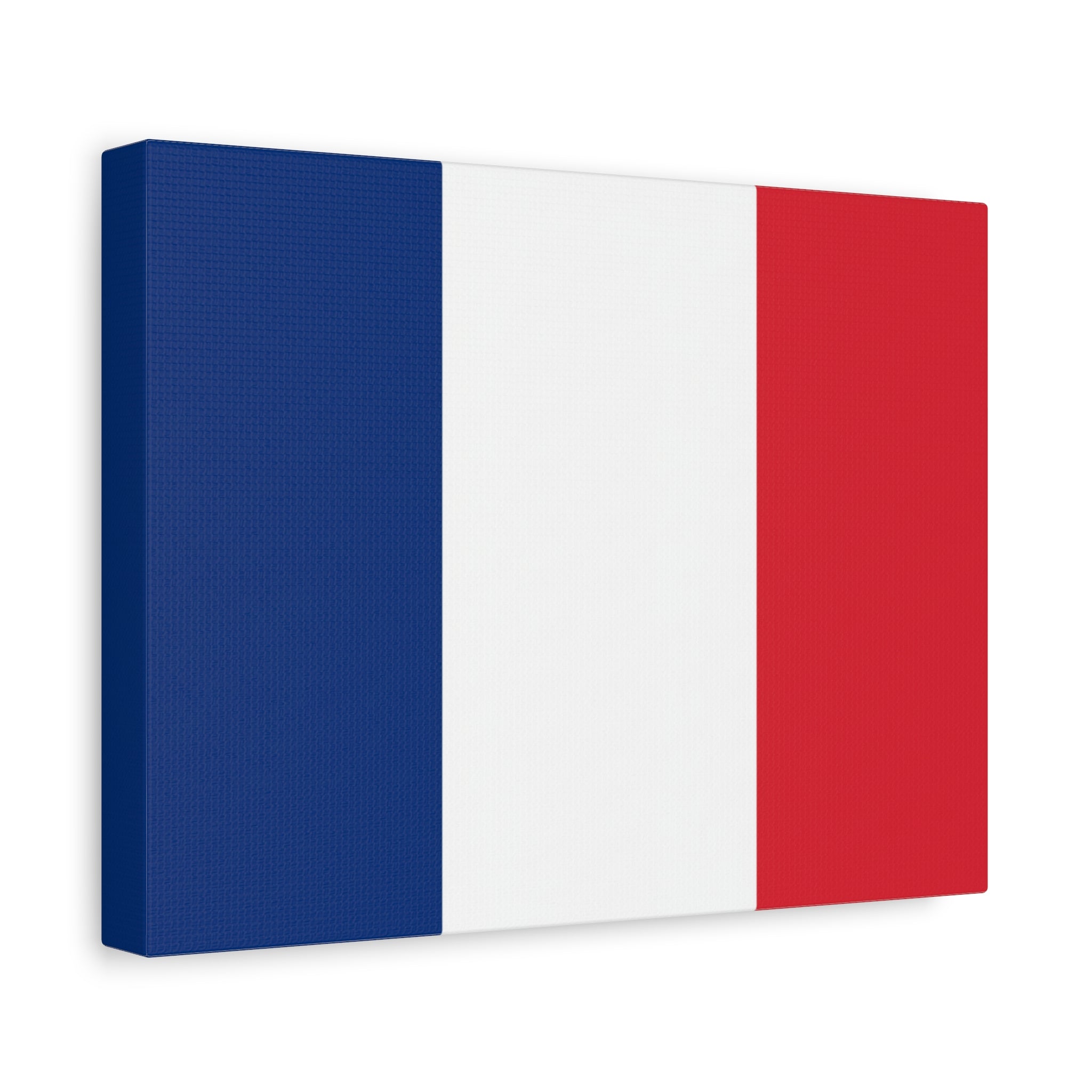 France Flag Matte Stretched Canvas (1.25") — Tricolor Wall Art