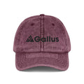 Vintage Embroidered Cap – Distressed Gray ‘GALLUS’ Patch Hat
