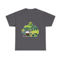 Irish St. Patrick's Day T-Shirt — Shamrock, Harp & Leprechaun Hat Design