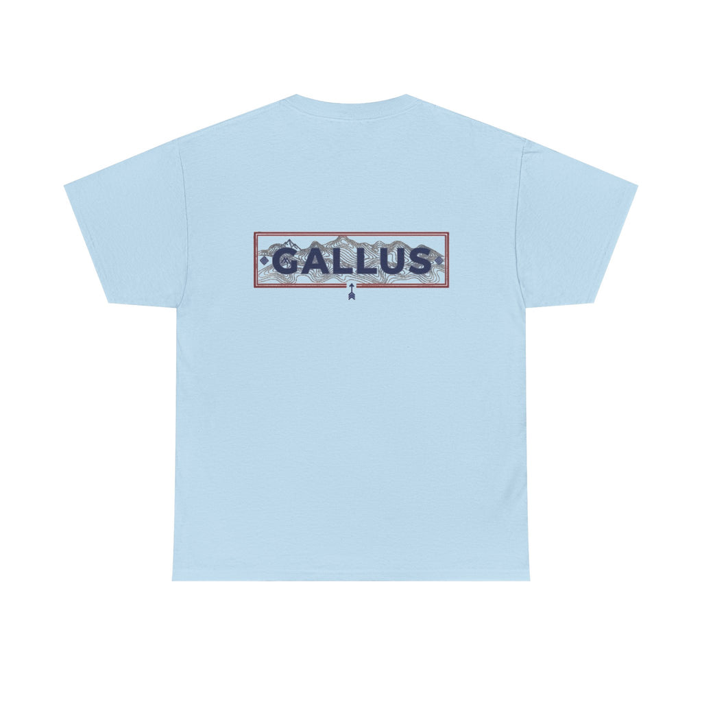 Gallus Logo T-Shirt — Minimal Retro Chest & Back Graphic Tee