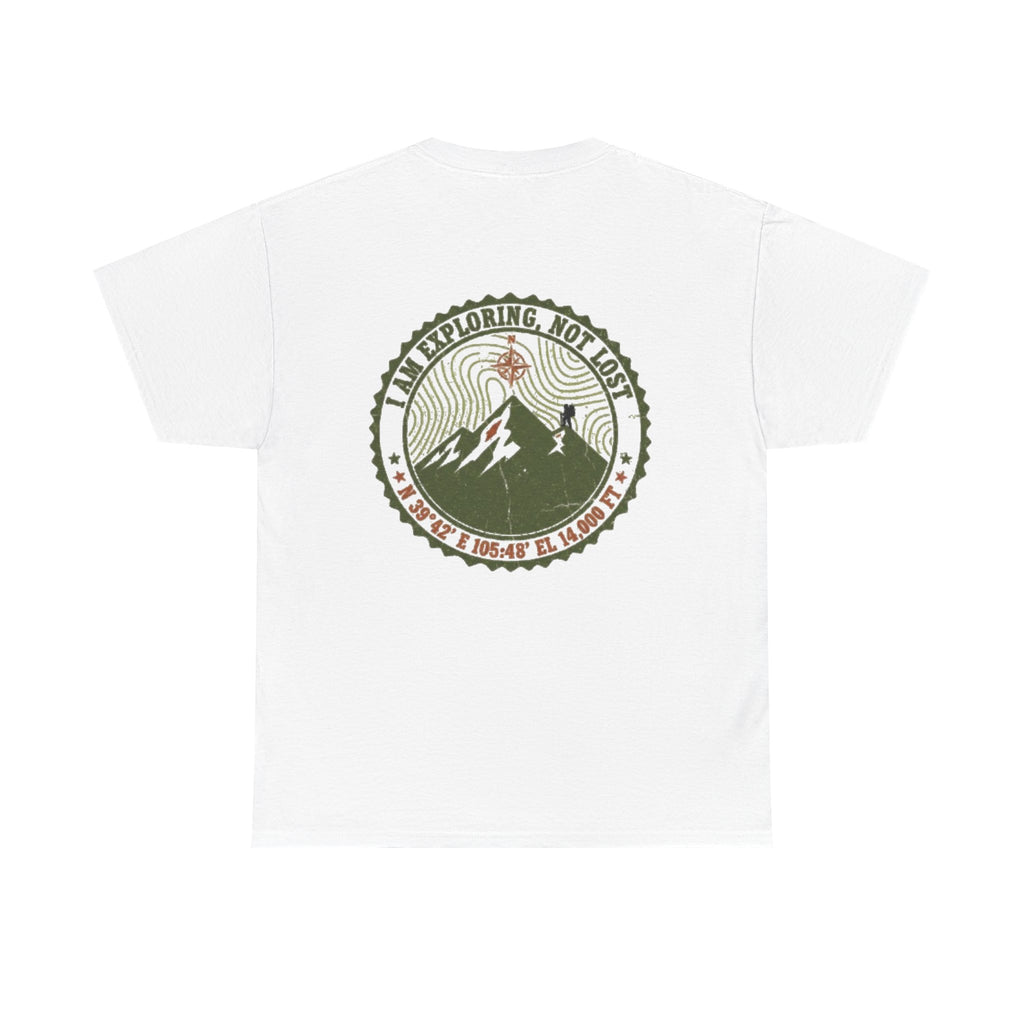 Adventure Mountain Tee – "I Am Exploring, Not Lost" Graphic T-Shirt