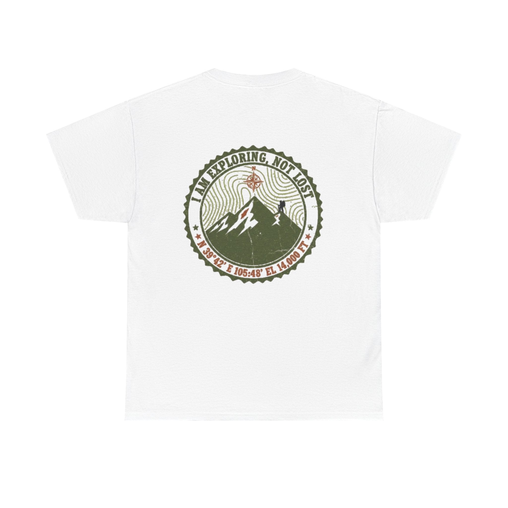 Adventure Mountain Tee – "I Am Exploring, Not Lost" Graphic T-Shirt