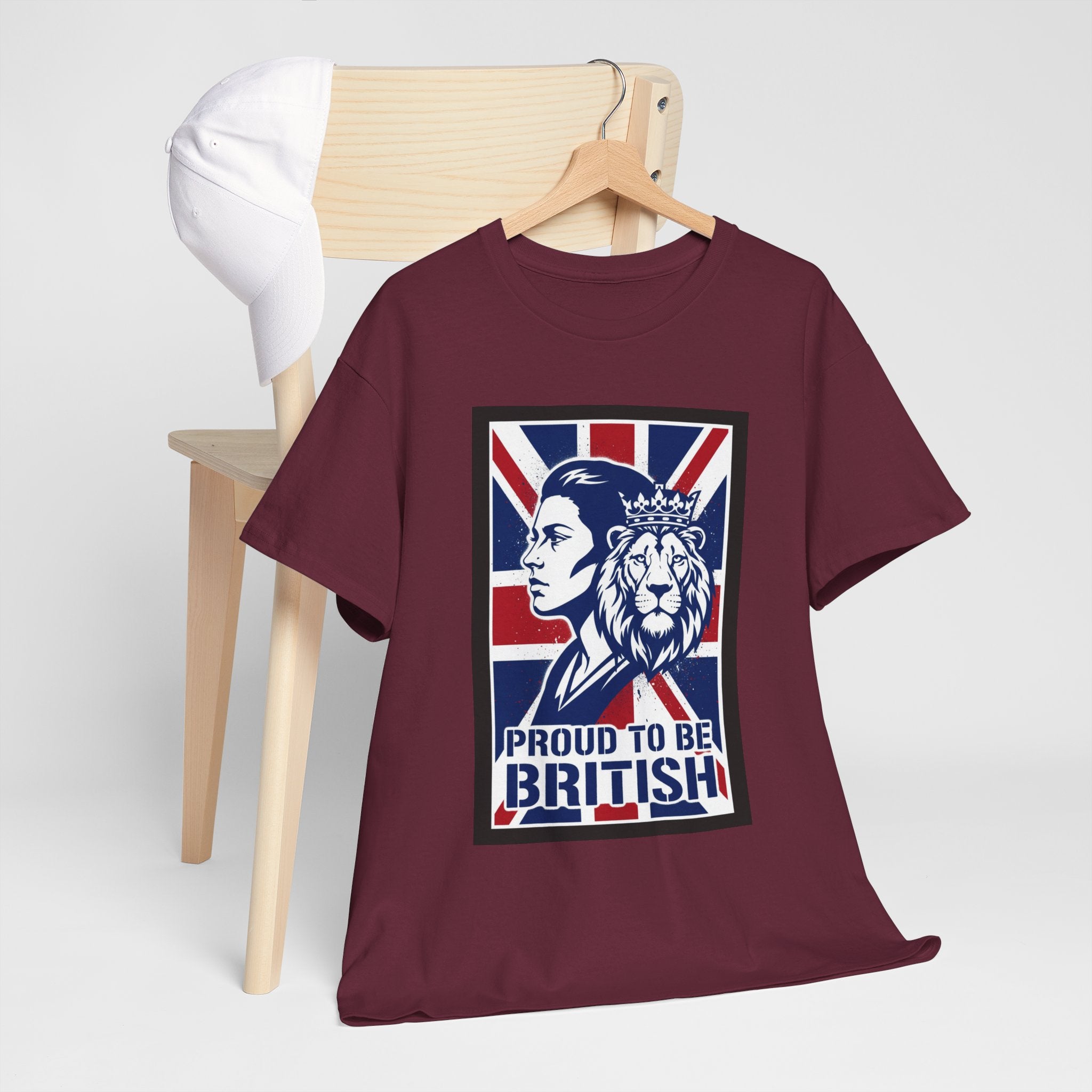 Proud to Be British T-Shirt – Union Jack Lion Graphic Tee