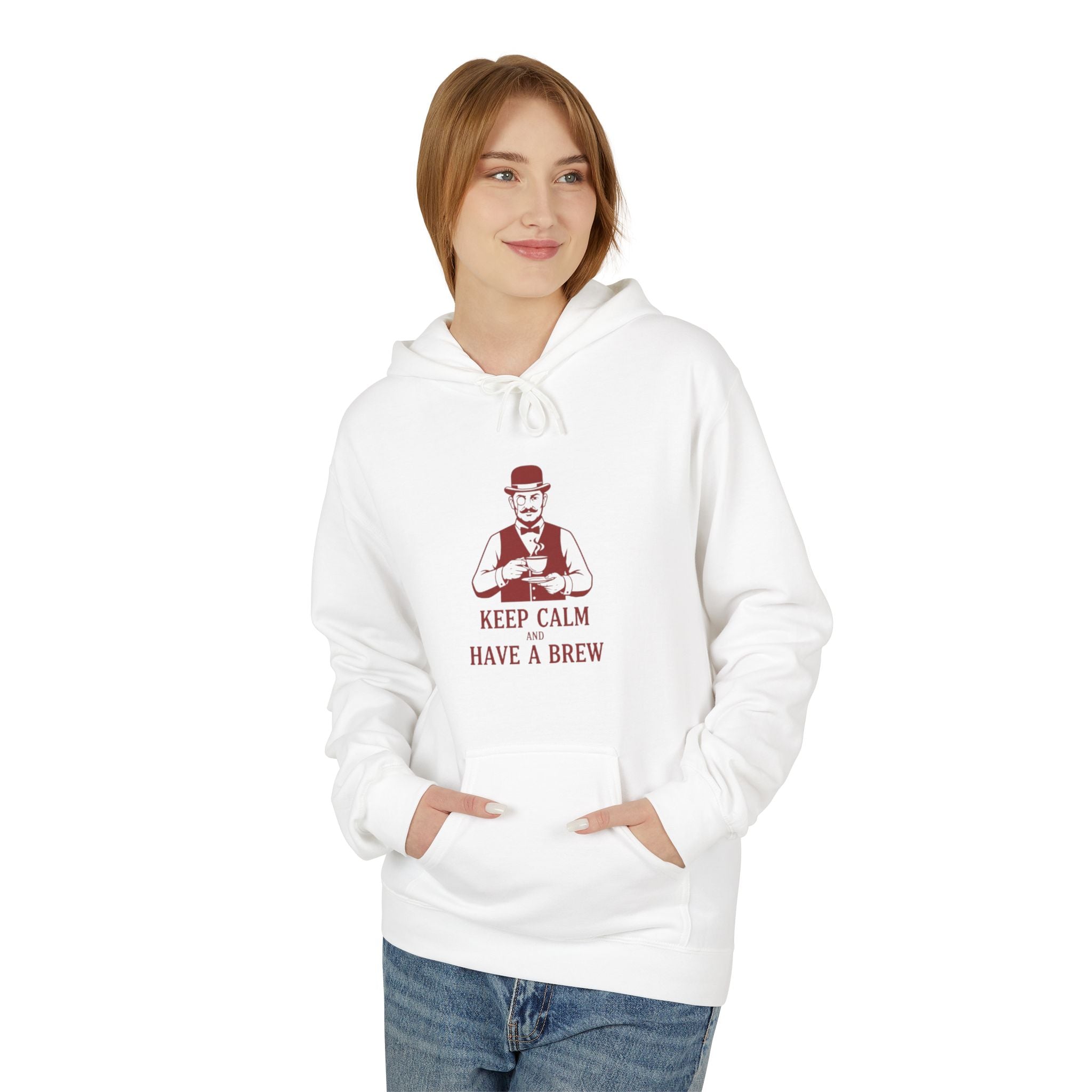 Coffee Lover Hoodie — "Keep Calm Have a Brew" Vintage Barista Sweatshirt