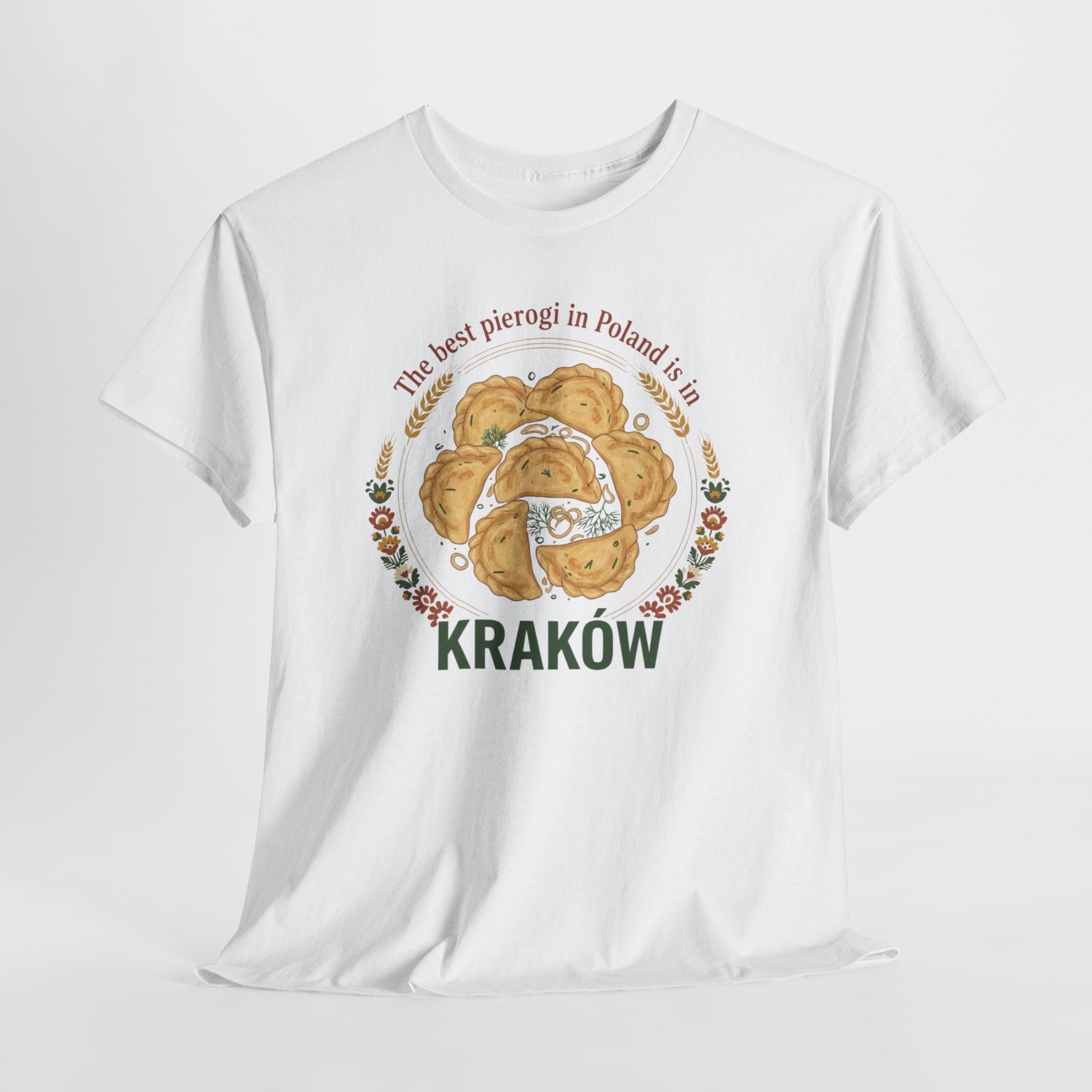 Kraków Pierogi Graphic Tee — "The best pierogi in Poland is in KRAKÓW" T-Shirt