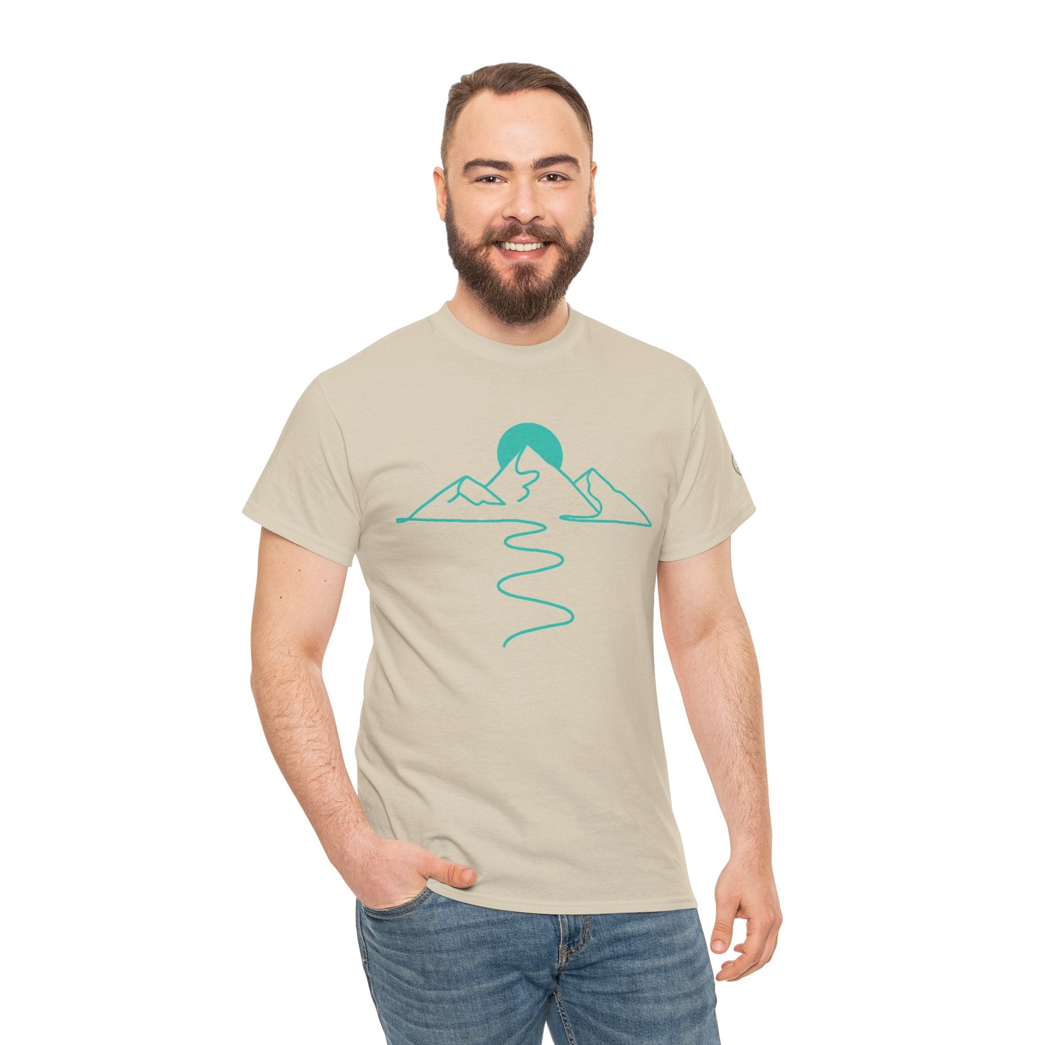 T-Shirt — 'Not All Who Wander Are Lost' Mountain Icon Travel Tee
